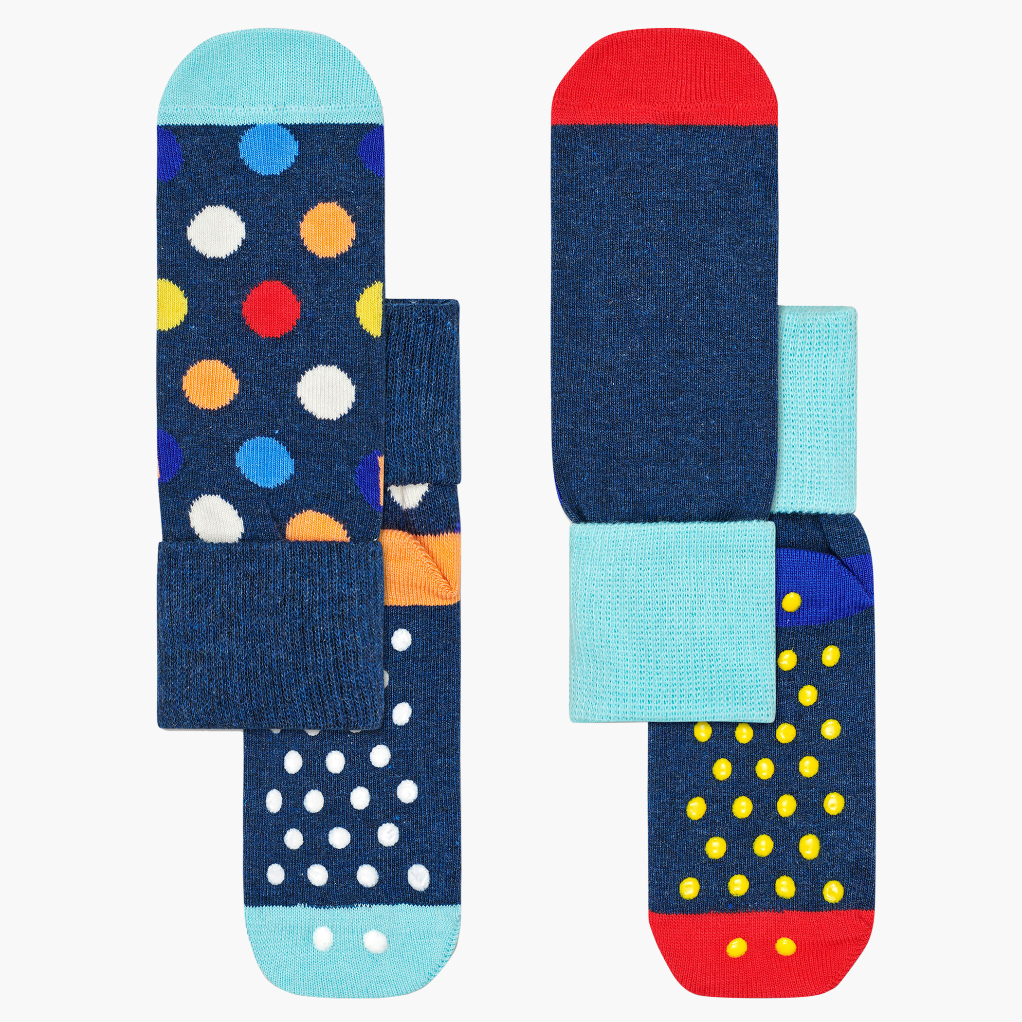 طقم جوارب مقاومة للانزلاق بطبعات من هابي سوكس مجموعة من زوجين-baby-boys-accessories-socks-image-1