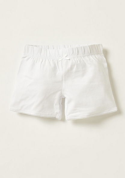Juniors Solid Shorts with Elasticised Waistband - Set of 2-Shorts-image-3