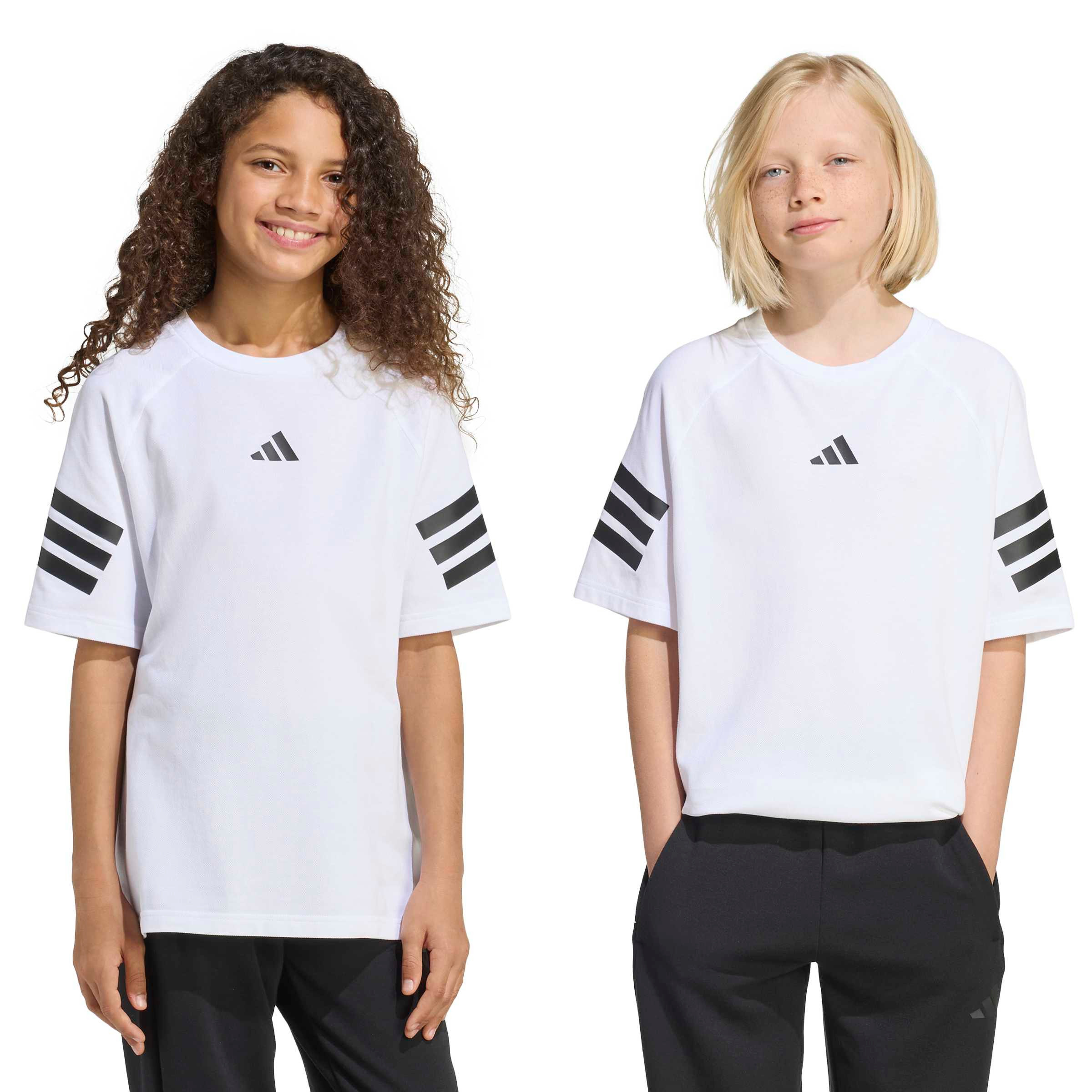 adidas Crew Neck Short Sleeve T-shirt with Logo Print-boys-clothing-sportswear-tops-image-8