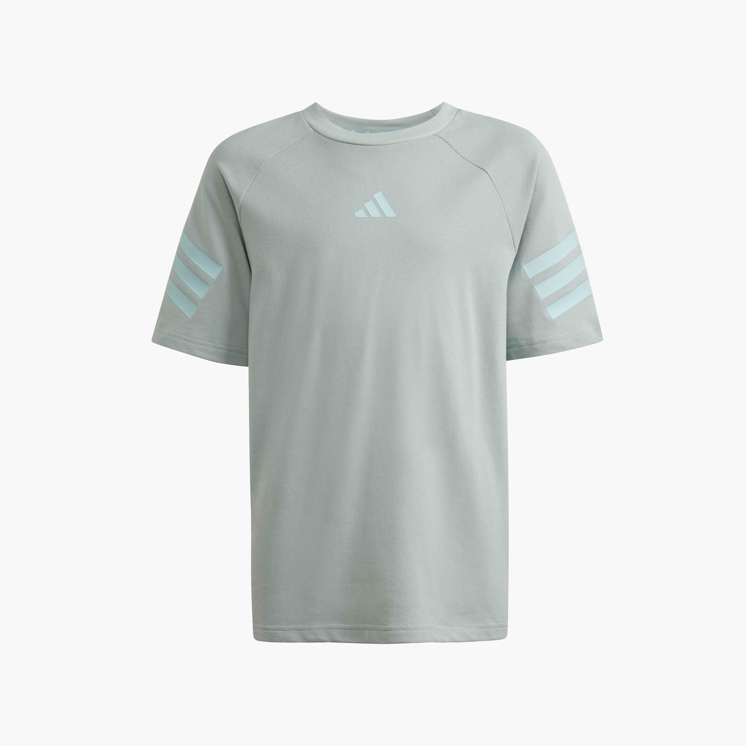 adidas Crew Neck Short Sleeve T-shirt with Logo Print-boys-clothing-sportswear-tops-image-1