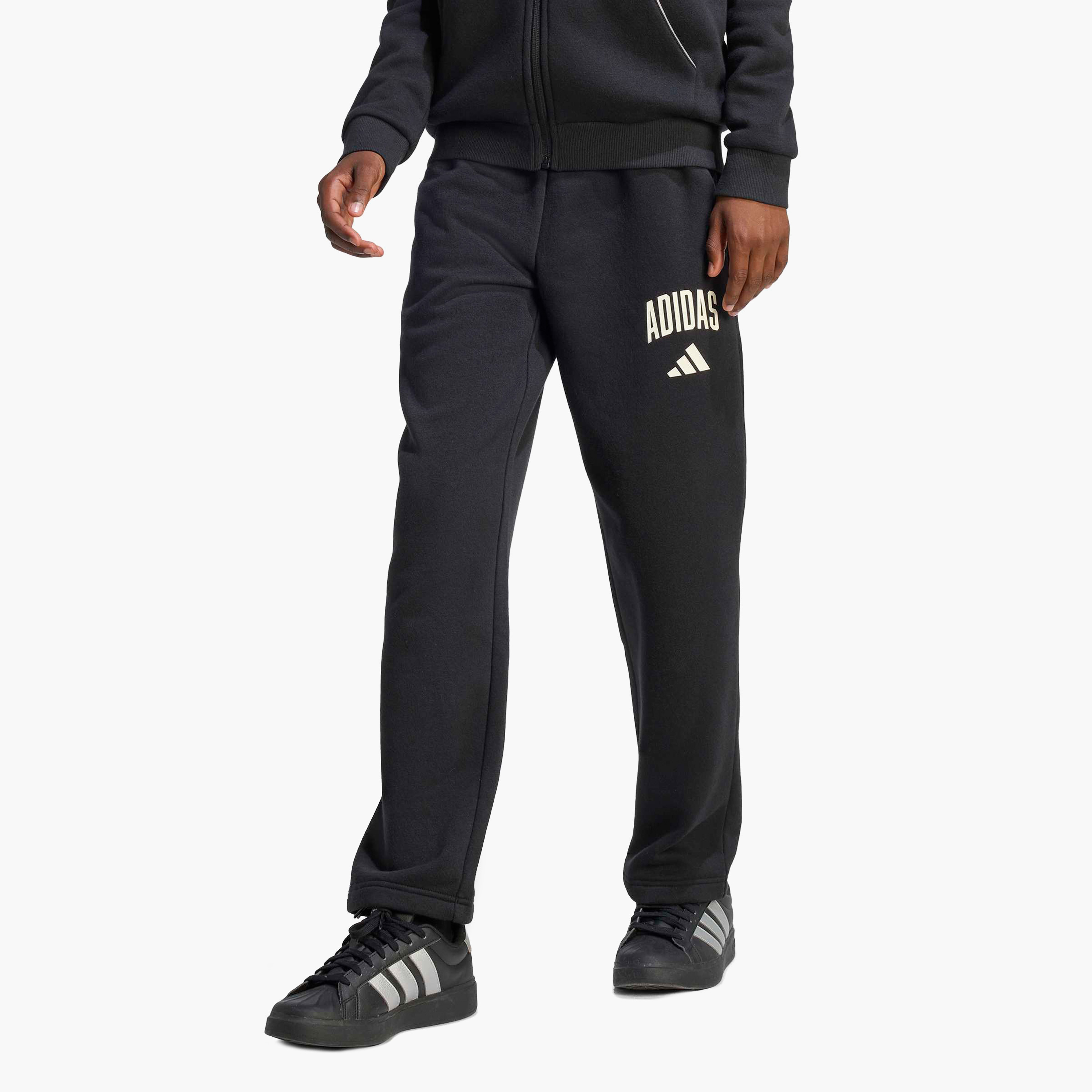 adidas Elastic Waist Track Pants with Logo Print-boys-clothing-bottoms-joggersandtrackpants-image-1