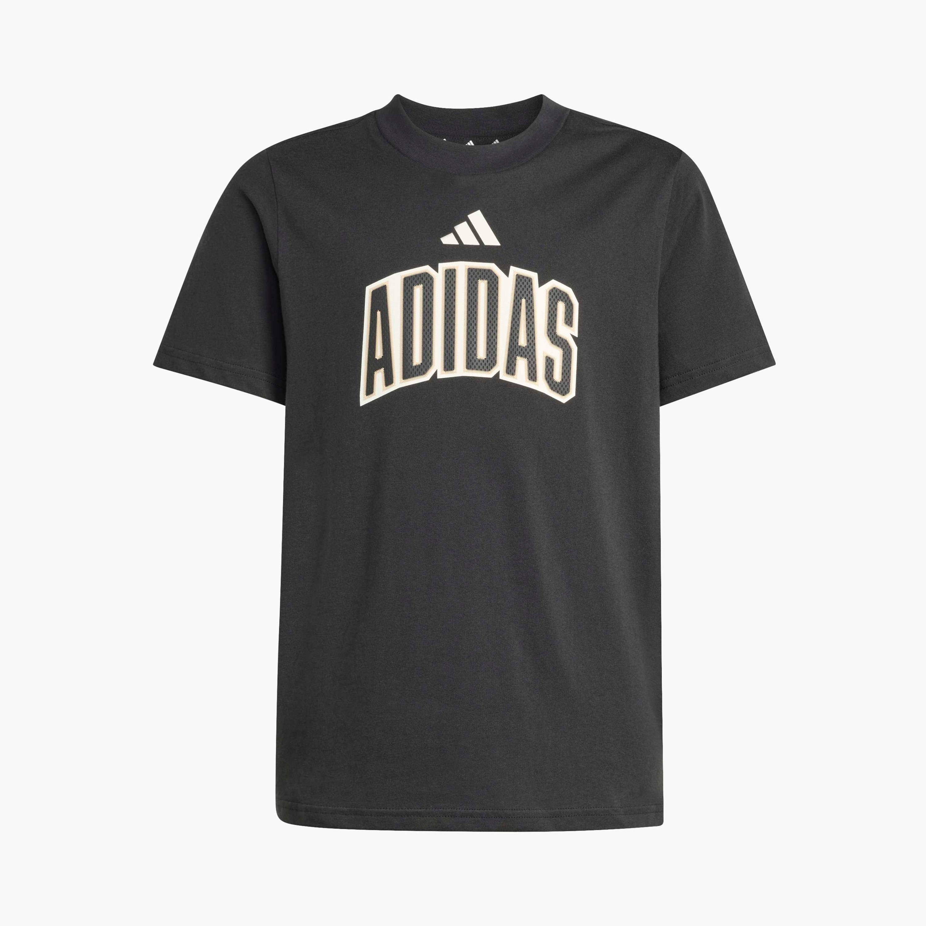 adidas Crew Neck Short Sleeves T-shirt with Logo Print-boys-clothing-sportswear-tops-image-2