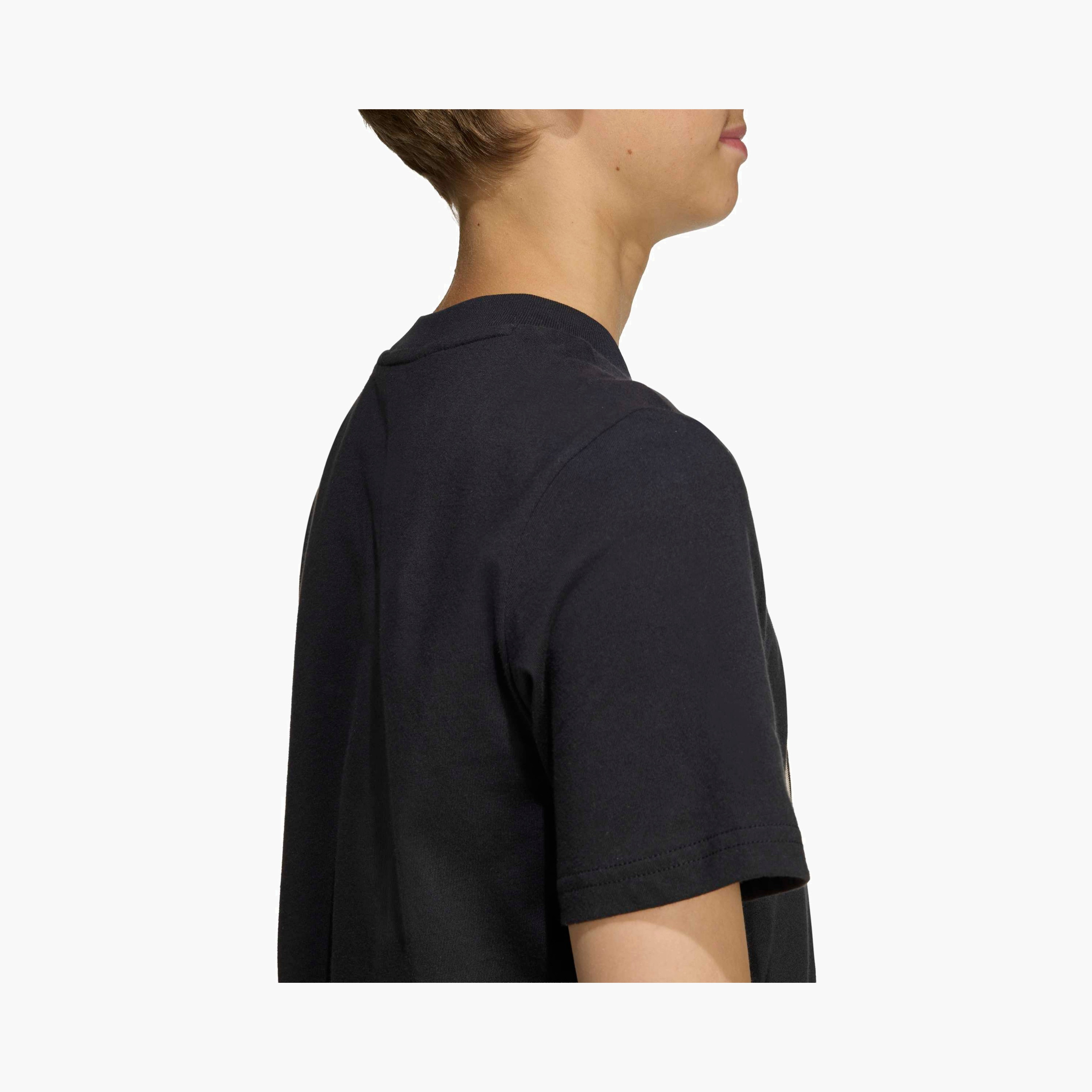 adidas Crew Neck Short Sleeves T-shirt with Logo Print-boys-clothing-sportswear-tops-image-3
