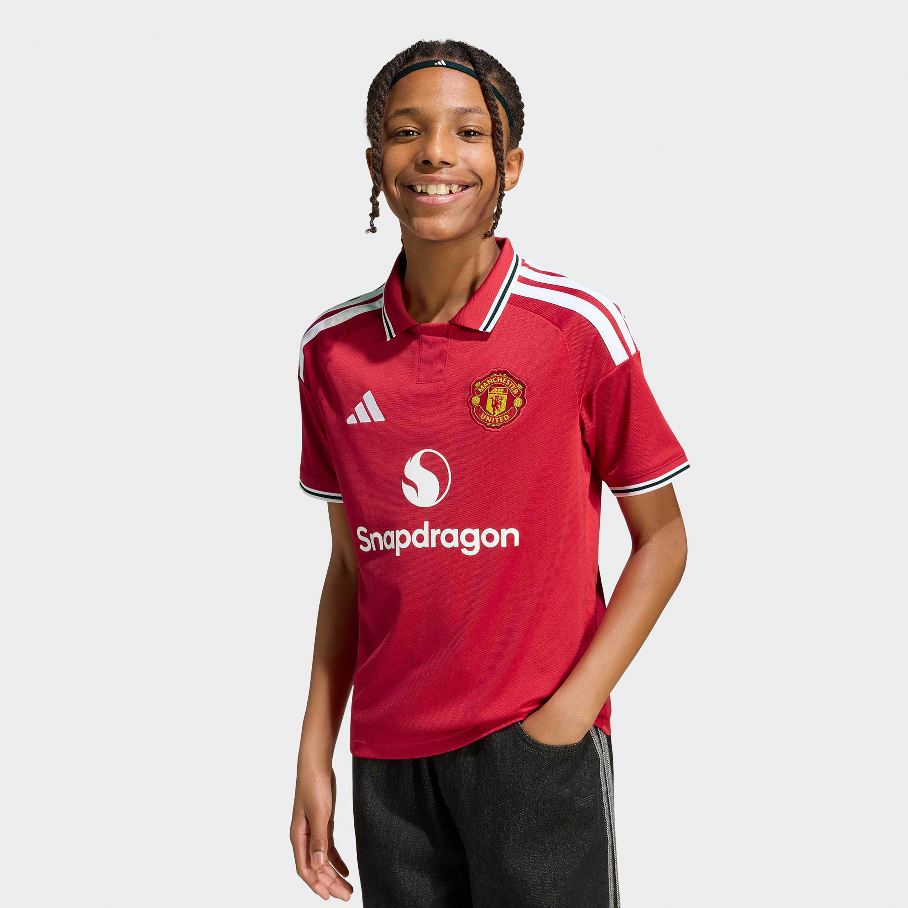 اديداس - قميص مانشستر يونايتد قصير الأكمام للأطفال-sports-boys-clothing-tops-image-3