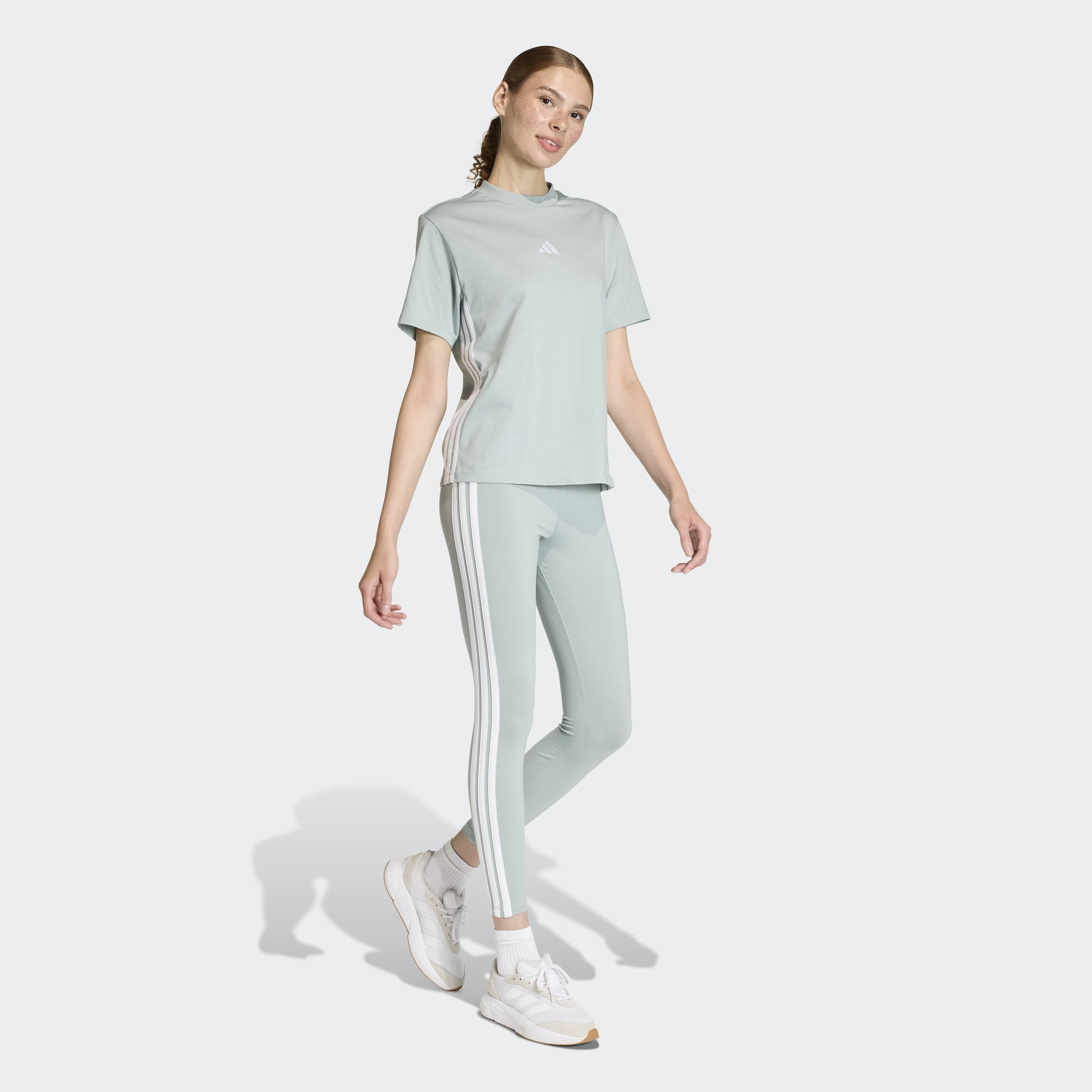 adidas Women's Essentials 3-Stripes Cotton Leggings JE0067 | OE-women-clothing-sportswearandactivewear-bottoms-leggings-image-2
