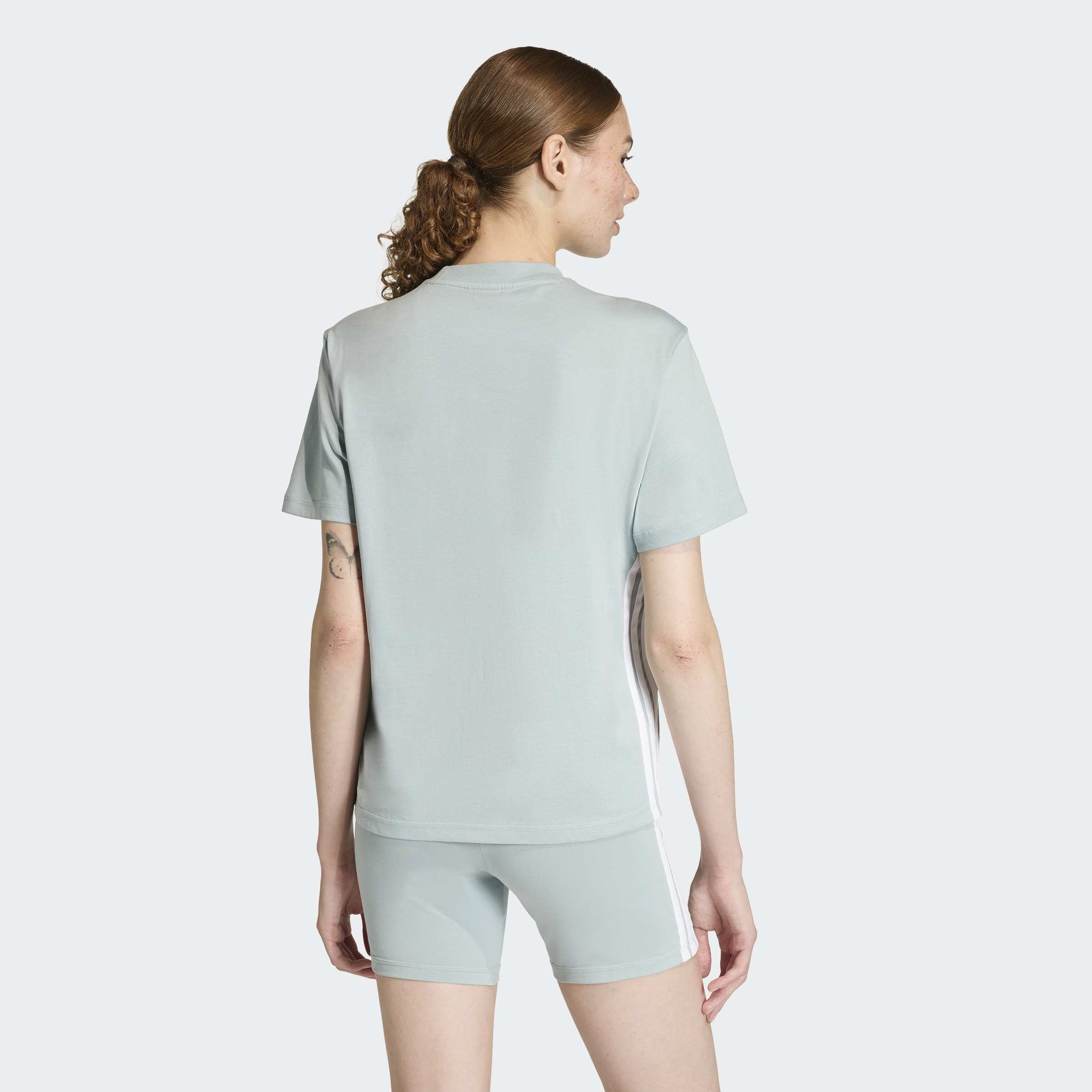 أديداس - تيشيرت إسينشالز النسائي القطني بثلاثة خطوط JX7619 | OE-women-clothing-tshirts-image-5