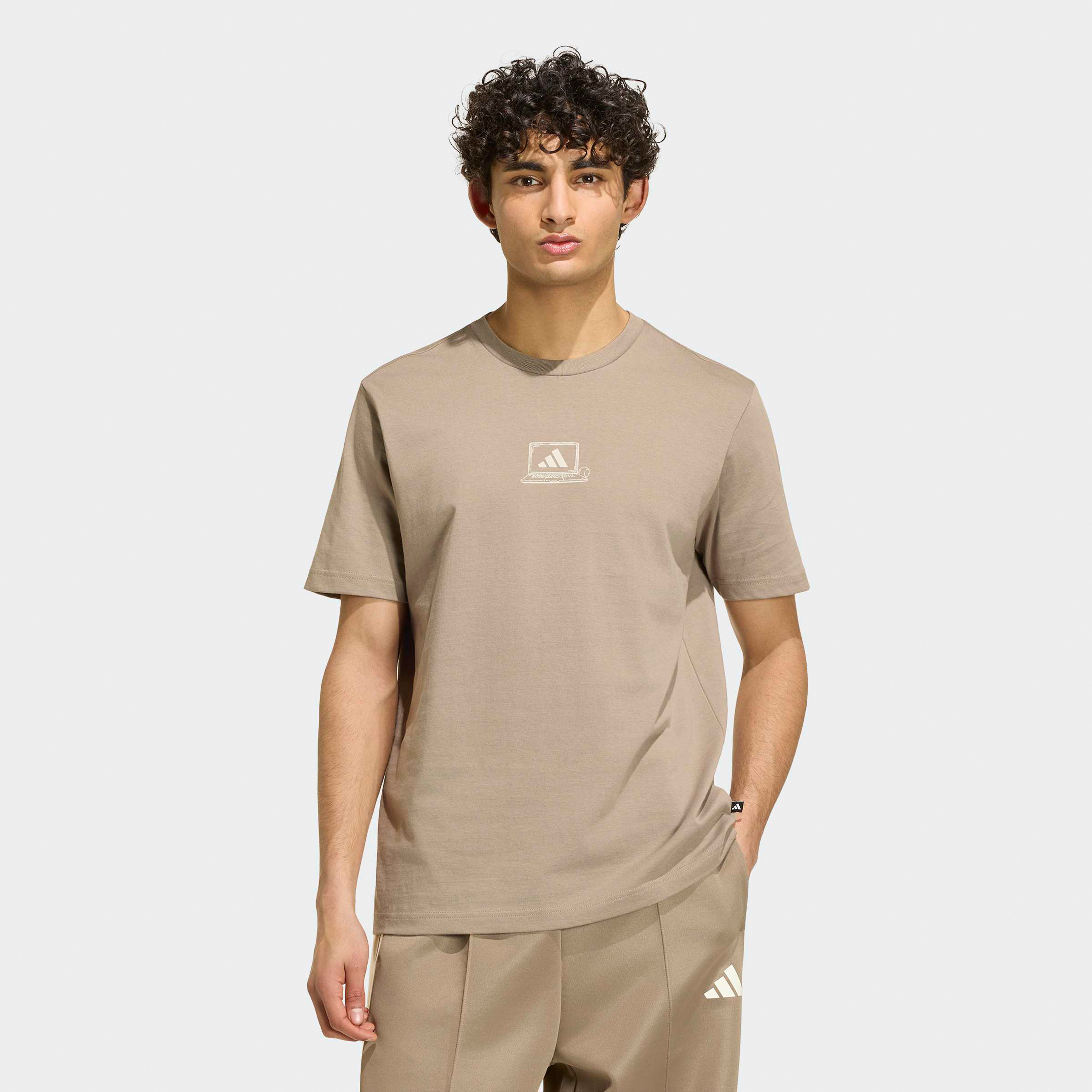 adidas Men Clocked In Office Graphic Short-Sleeve Crew Neck T-shirt-men-clothing-sportswearandactivewear-tshirtsandpolos-image-1