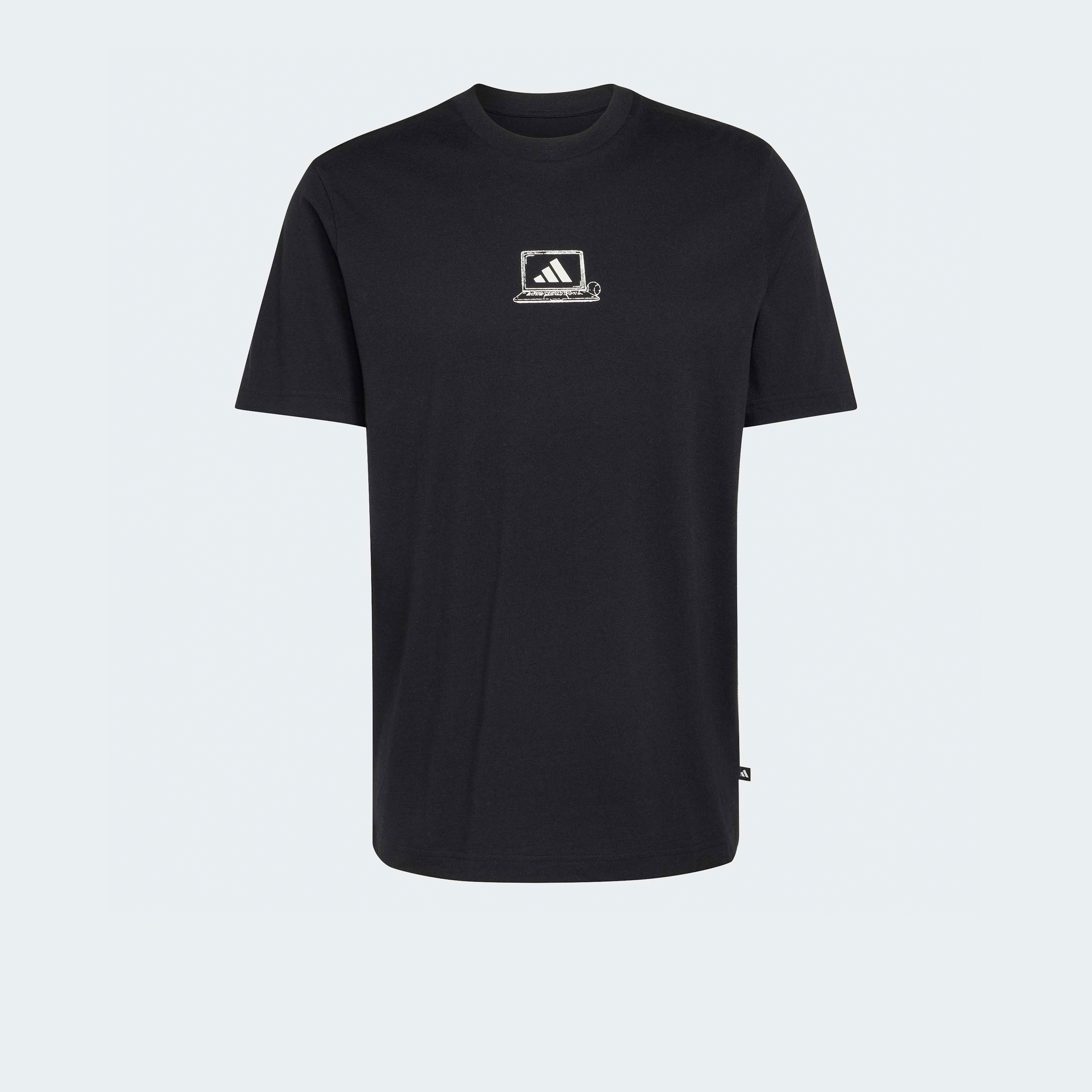 اديداس - تيشيرت رجالي بأكمام قصيرة ورقبة دائرية مطبوع عليه عبارة Clocked In-men-clothing-sportswearandactivewear-tshirtsandpolos-image-6