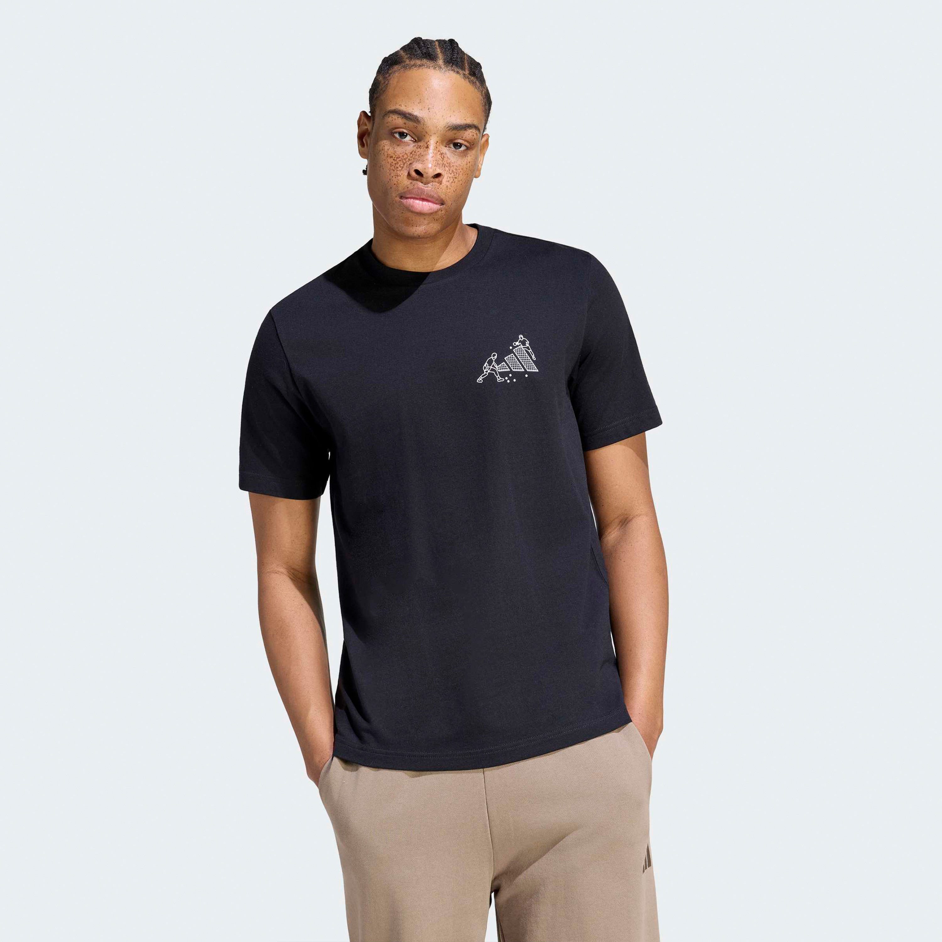 اديداس - تيشيرت رجالي بأكمام قصيرة ورقبة دائرية مزين برسومات لعبة بونغ-men-clothing-sportswearandactivewear-tshirtsandpolos-image-1