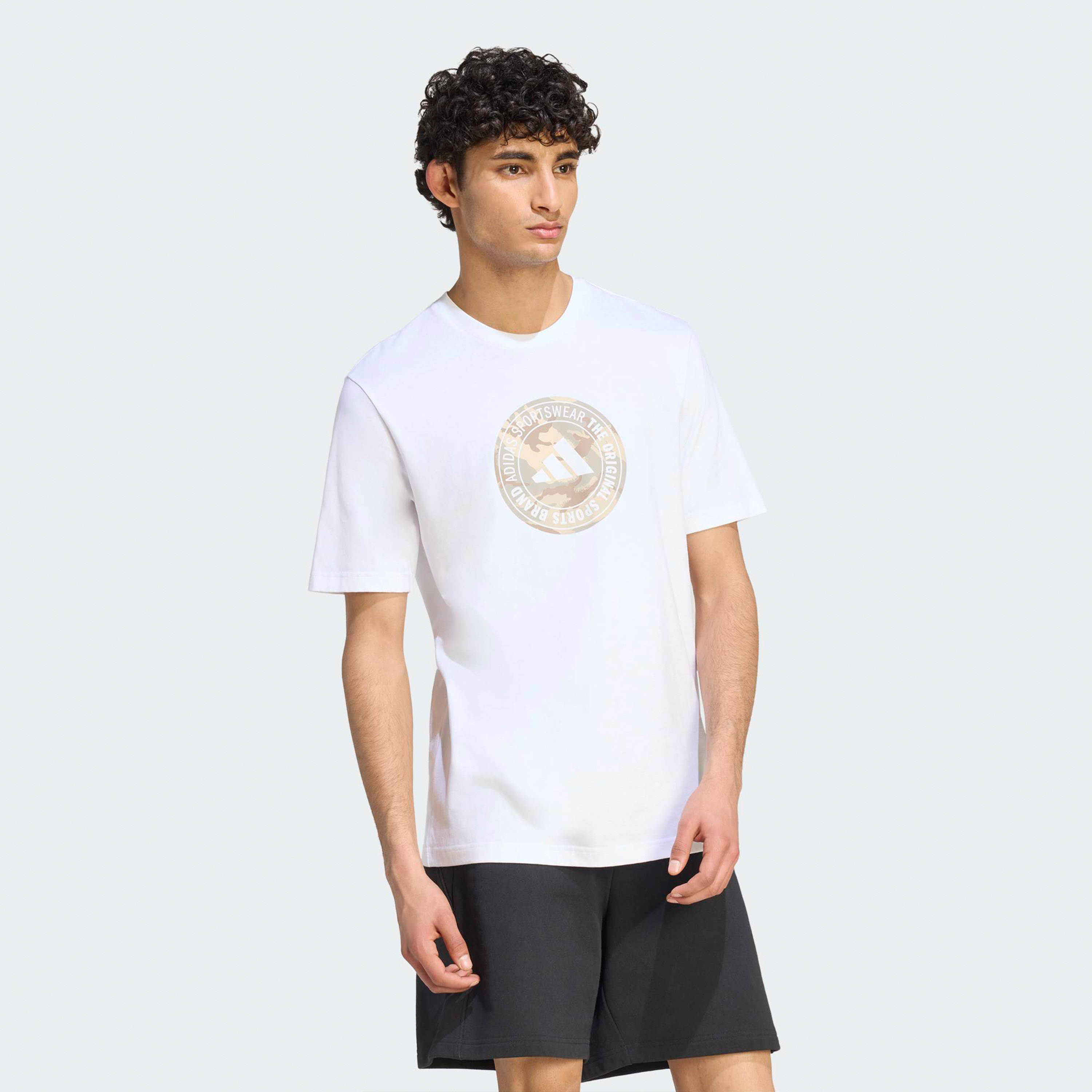 اديداس - تيشيرت رجالي بأكمام قصيرة ورقبة دائرية بنقشة دوائر مموهة-men-clothing-sportswearandactivewear-tshirtsandpolos-image-1