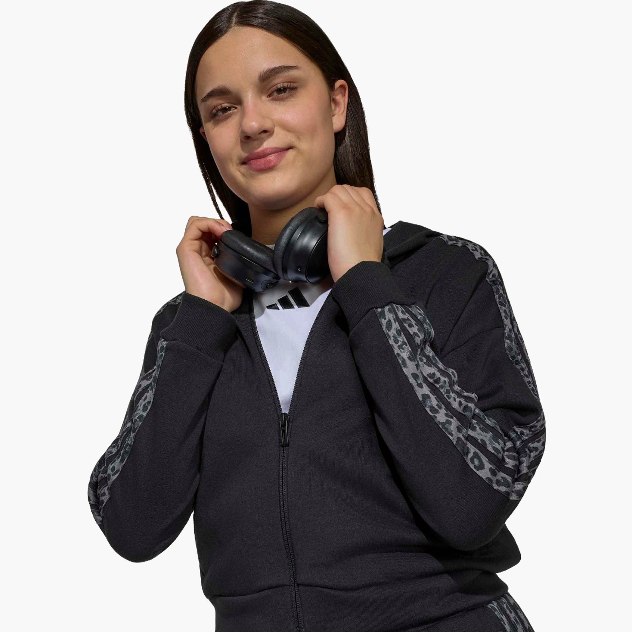 adidas Girls Animal Print Stripes Hoodie-girls-clothing-winterwear-jacketsandcoats-image-3