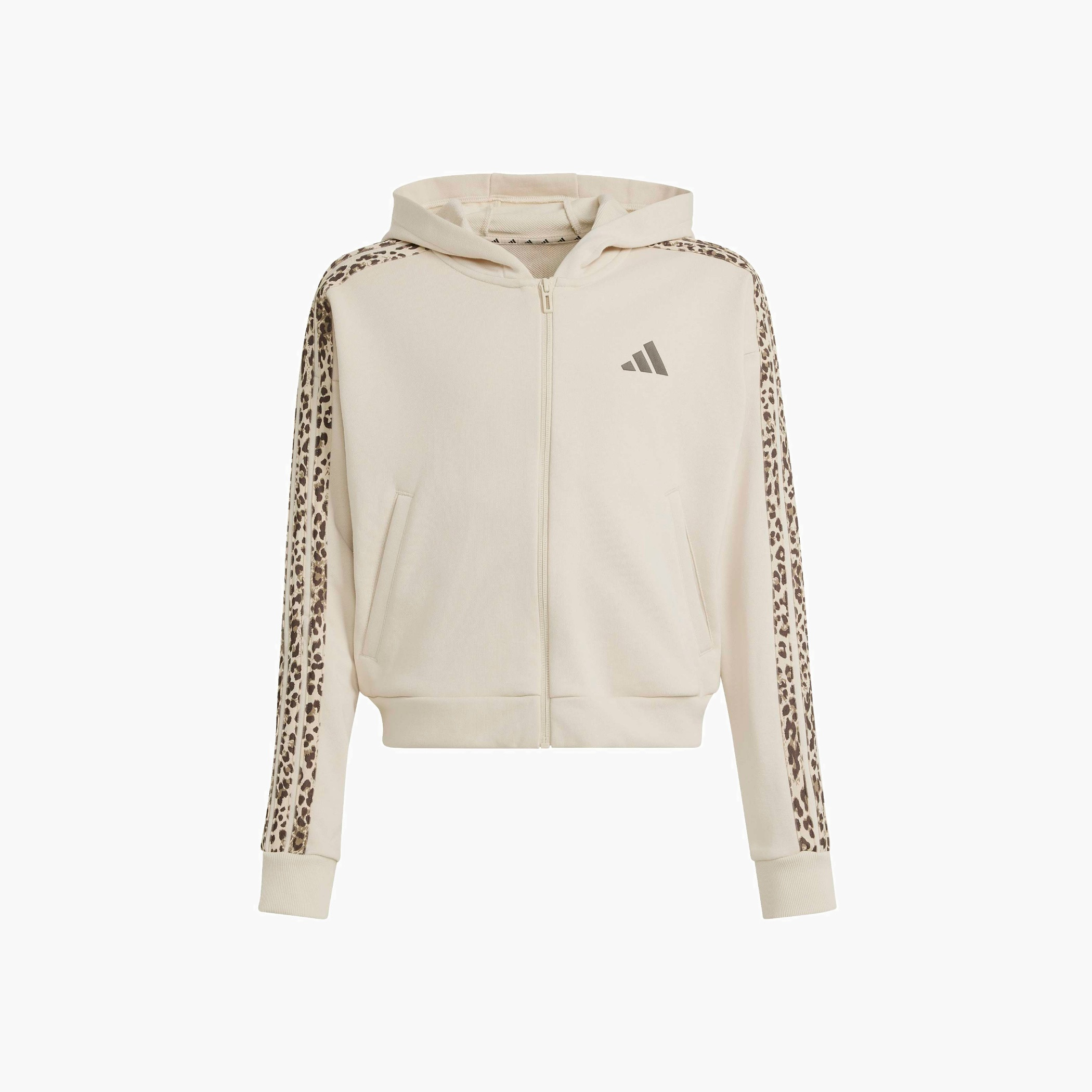 adidas Girls Animal Print Stripe Hoodie-girls-clothing-winterwear-jacketsandcoats-image-5