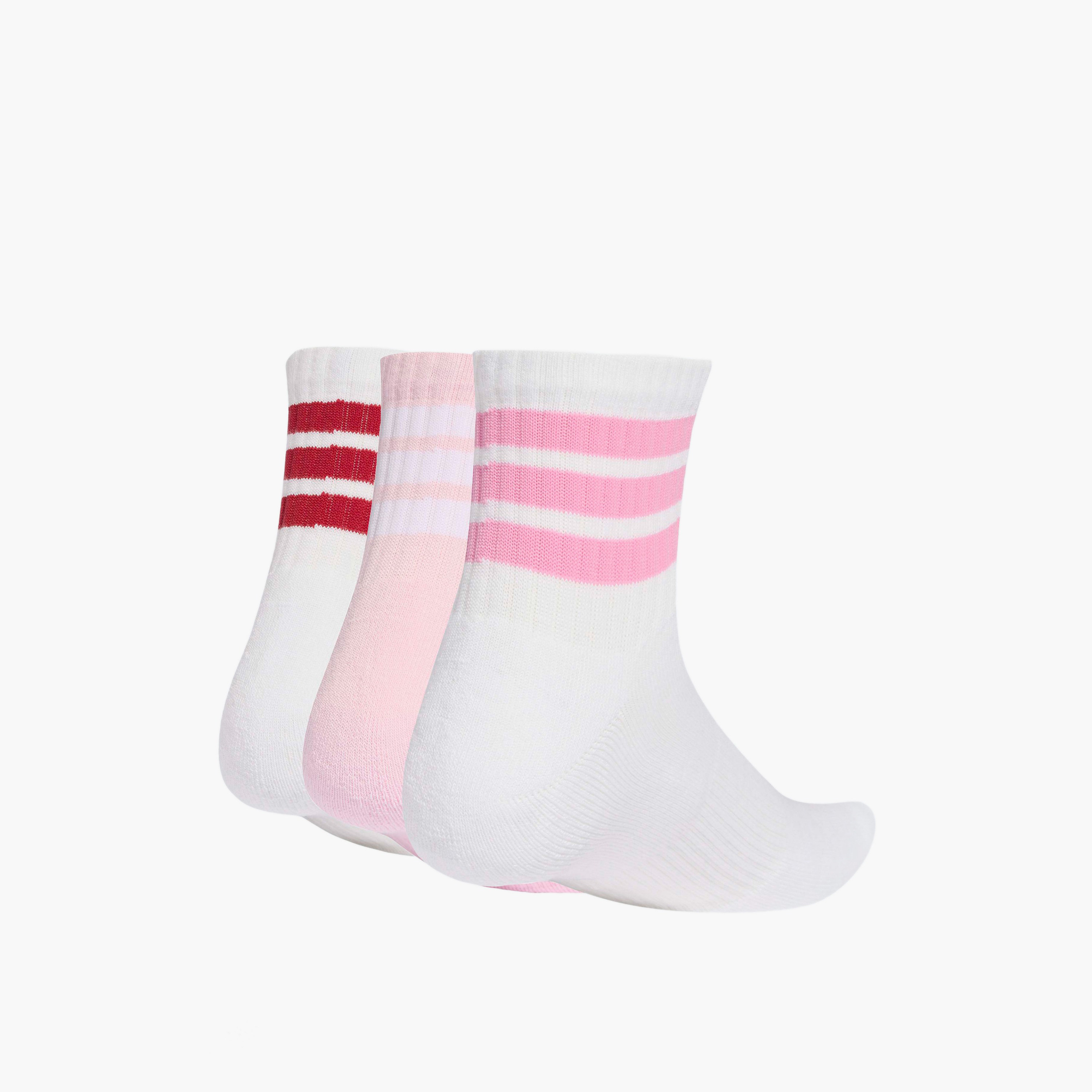 Adidas Men 3 Stripes Mid-Cut Socks Cushioned - Set of 3-men-socks-image-2