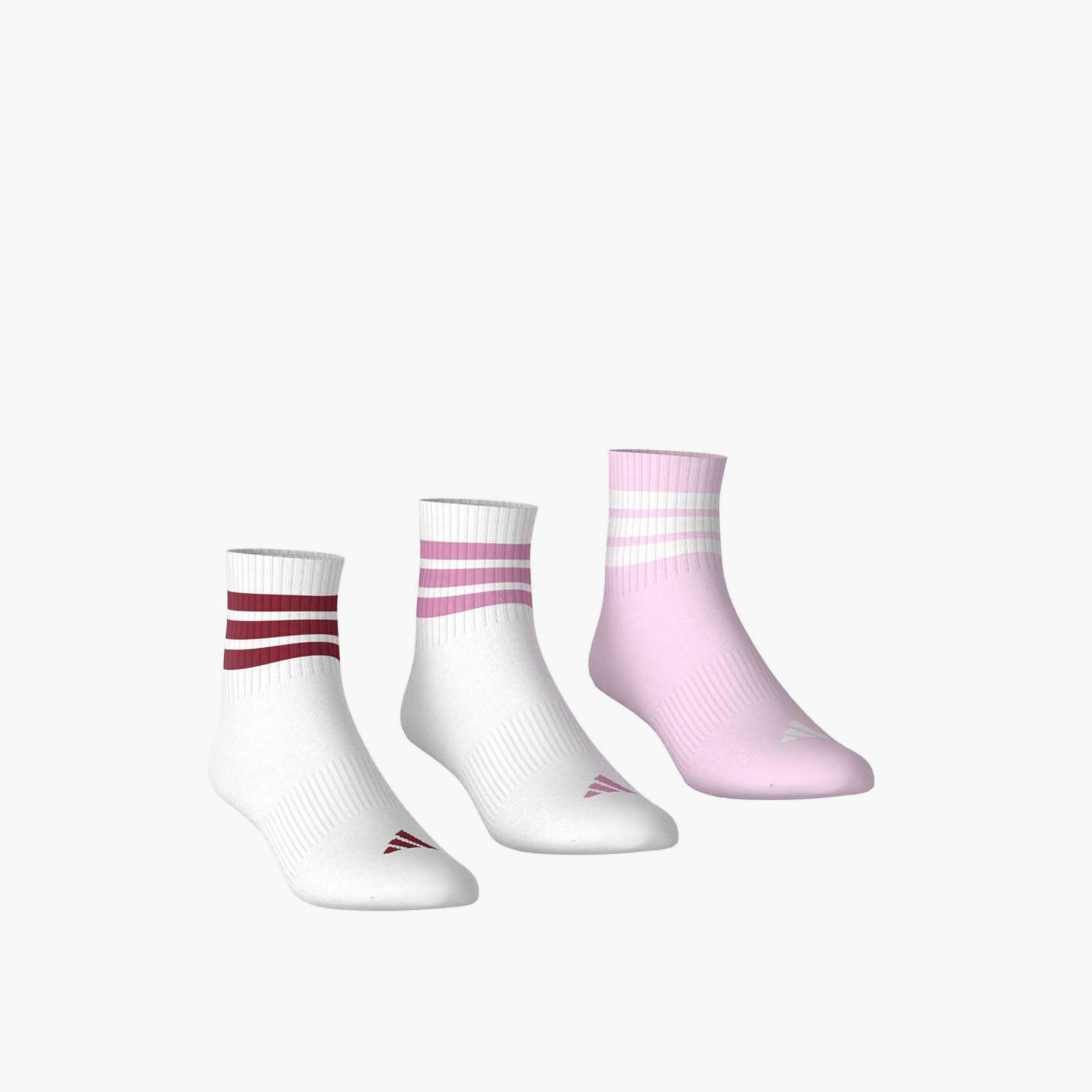 Adidas Men 3 Stripes Mid-Cut Socks Cushioned - Set of 3-men-socks-image-3