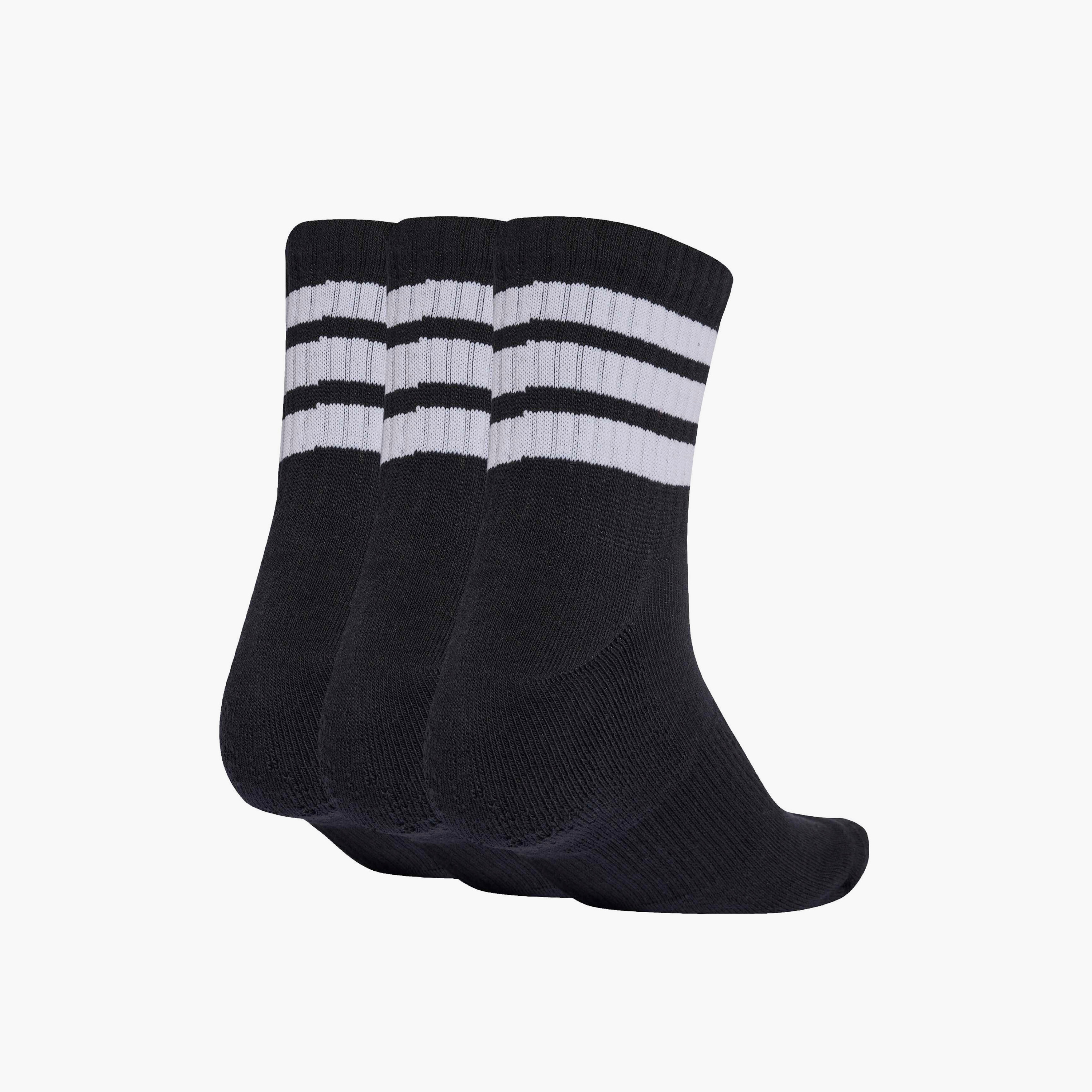 طقم جوارب رياضية 3 أزواج بطول الكاحل للرجال من أديداس-men-socks-image-2
