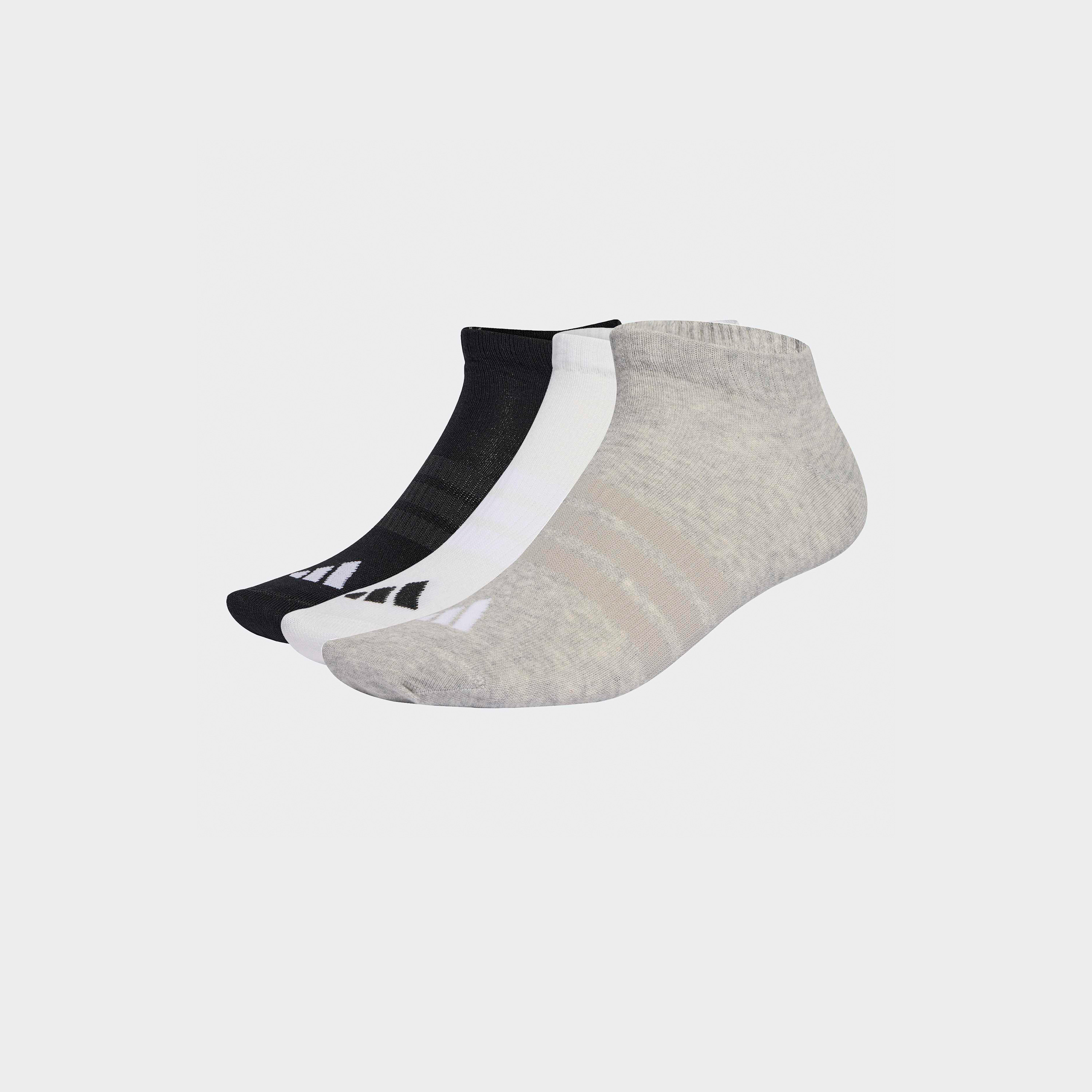 طقم جوارب غير مرئية 3 أزواج بقصة منخفضة للرجال من أديداس-men-socks-image-1