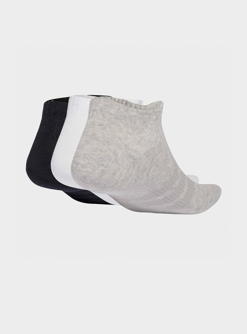 طقم جوارب غير مرئية 3 أزواج بقصة منخفضة للرجال من أديداس-men-socks-image-2