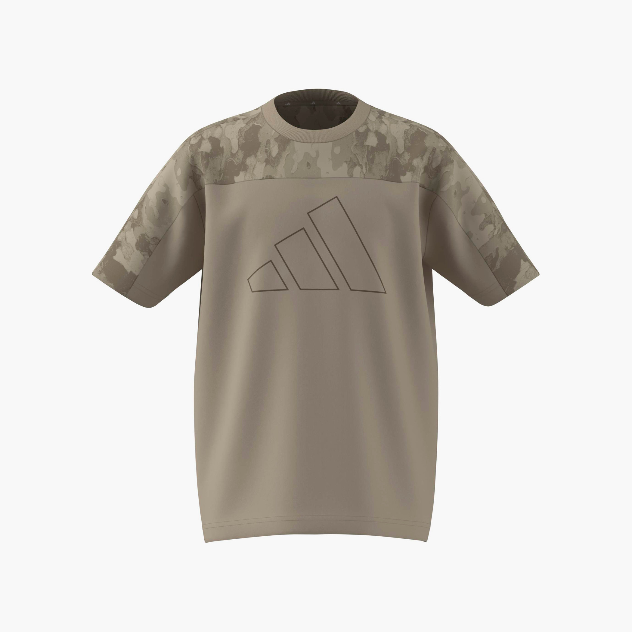 adidas Round Neck Short Sleeves T-shirt with Camouflage Print-sports-boys-clothing-tops-image-1