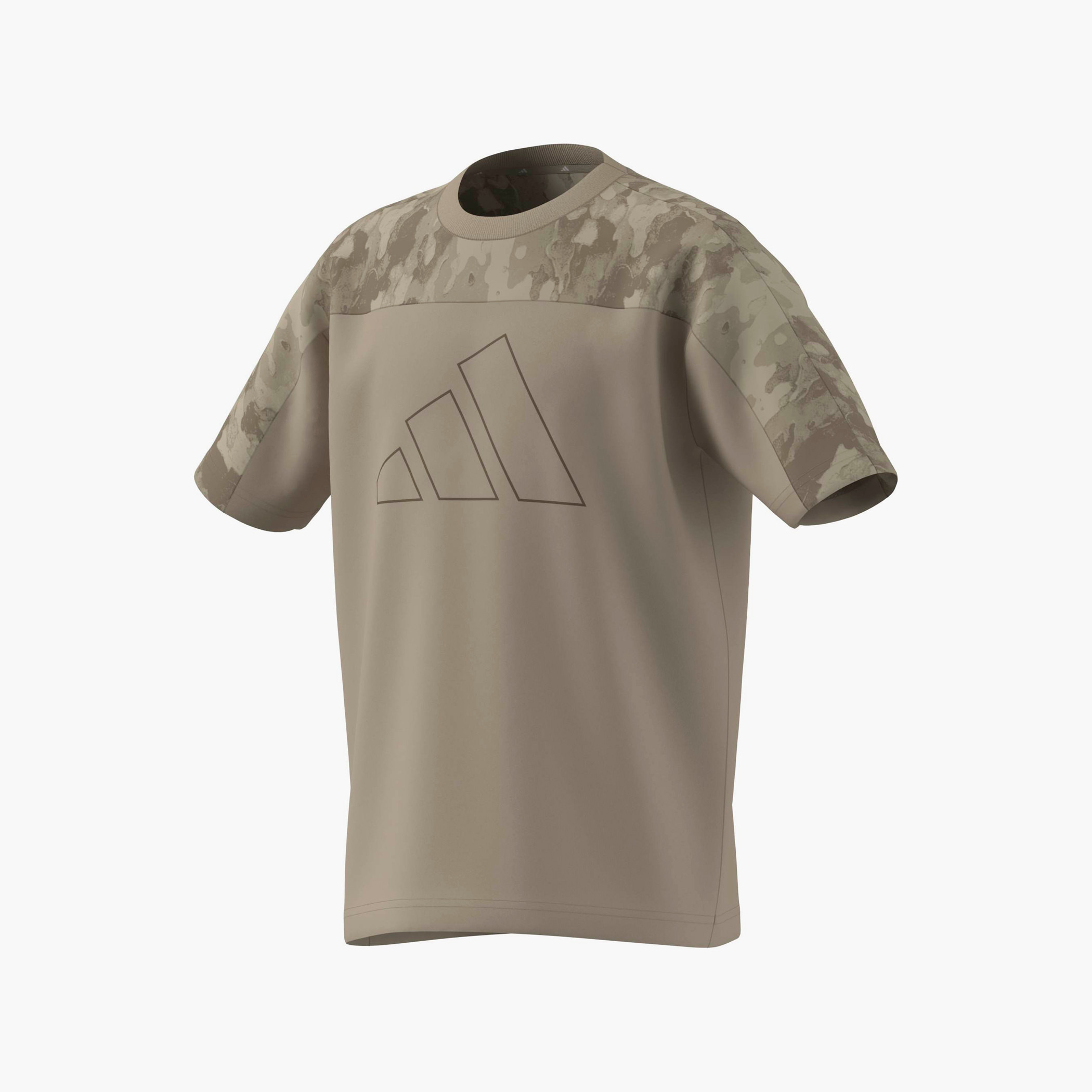adidas Round Neck Short Sleeves T-shirt with Camouflage Print-sports-boys-clothing-tops-image-2