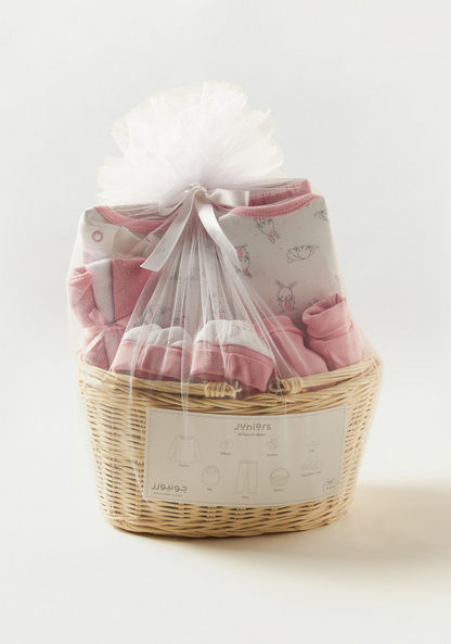 Juniors Bunny Print 10-Piece Clothing Gift Basket Set-Clothes Sets-image-0