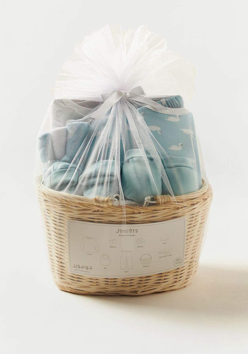 Juniors Swan Print 10-Piece Clothing Gift Basket Set-Clothes Sets-image-4