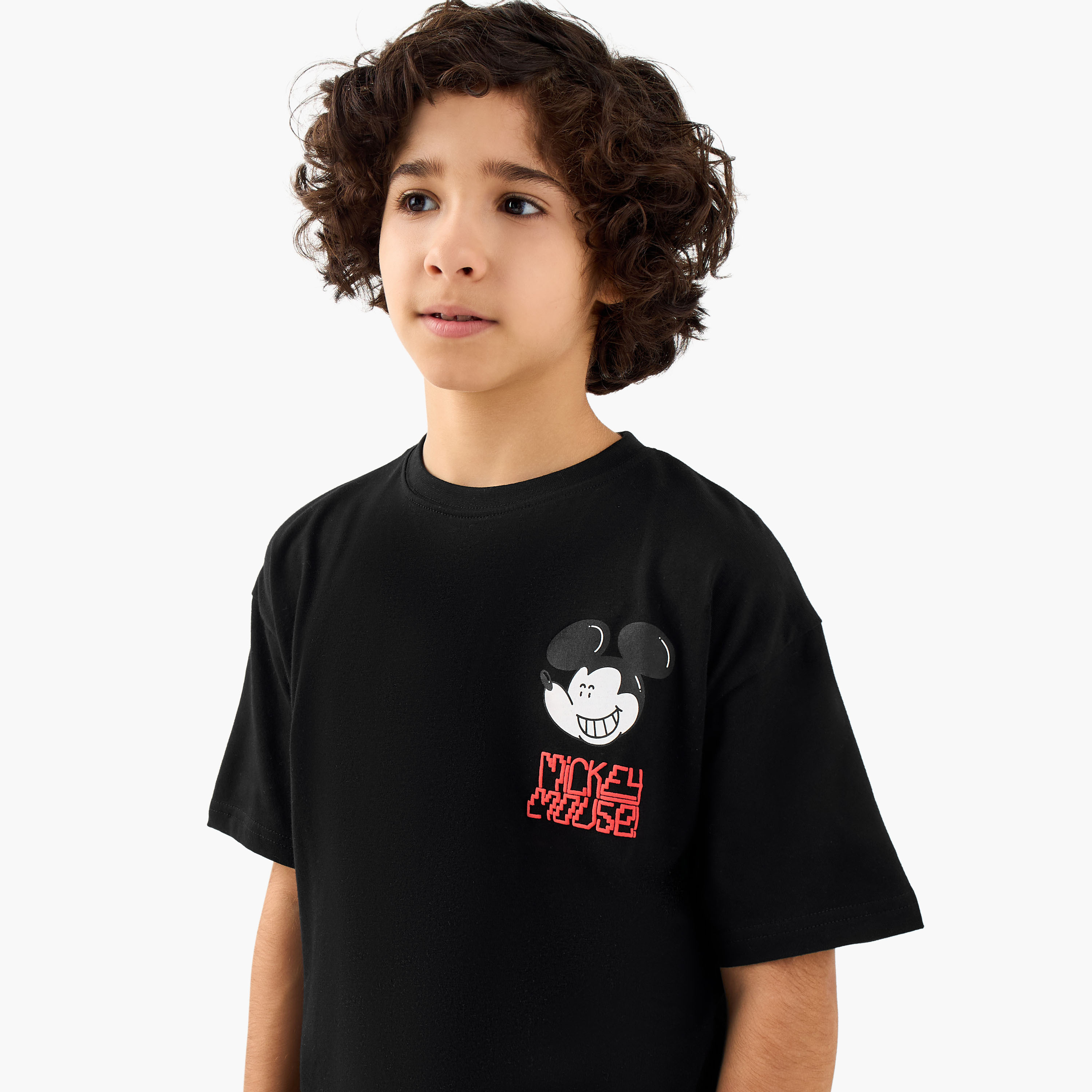 تيشيرت قطن بياقة ضيقة وأكمام قصيرة وطبعات للأولاد من ديزني-boys-clothing-tshirtsandpolos-image-4