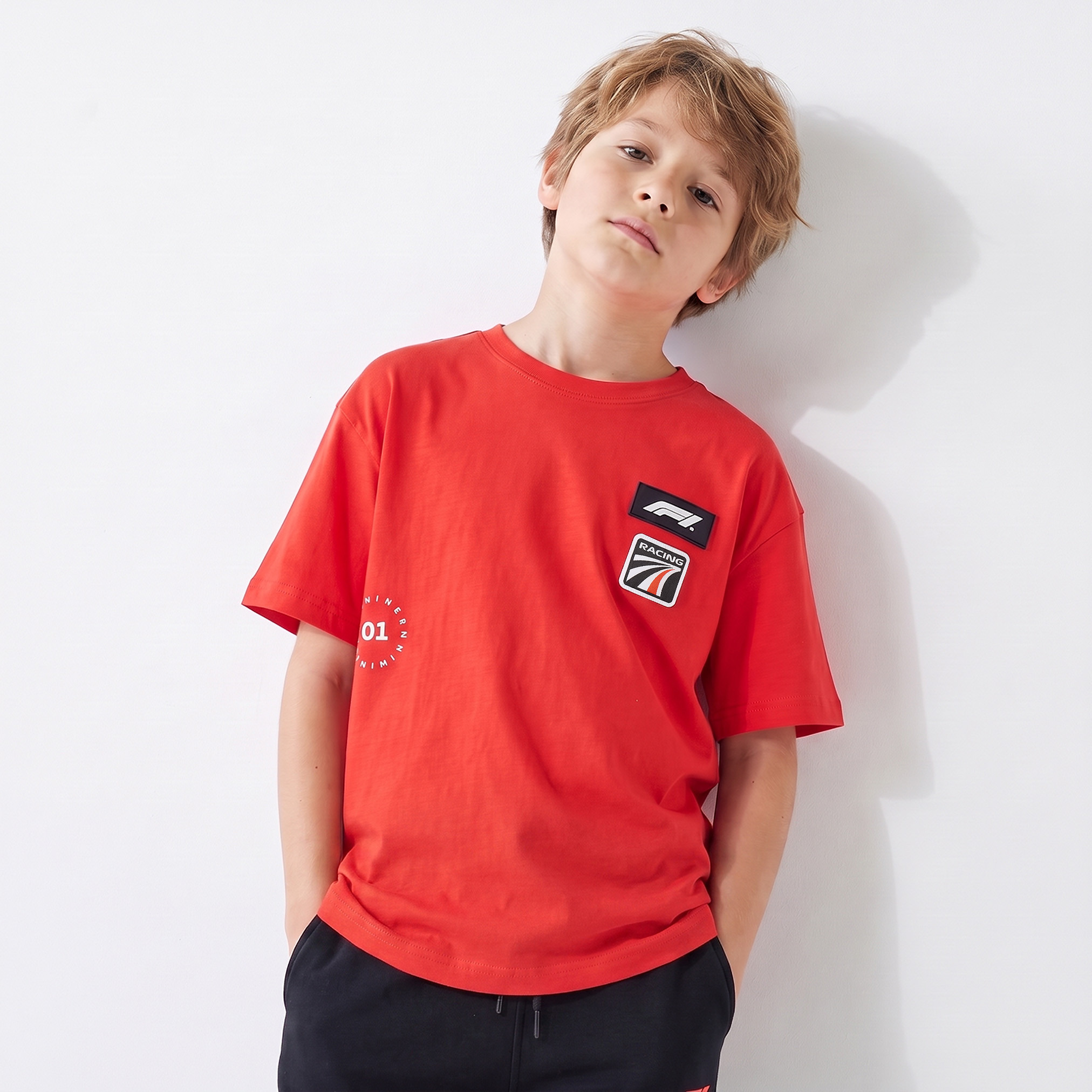 تيشيرت بياقة ضيقة وأكمام قصيرة وطبعات من ماينكرافت-boys-clothing-tshirtsandpolos-image-1