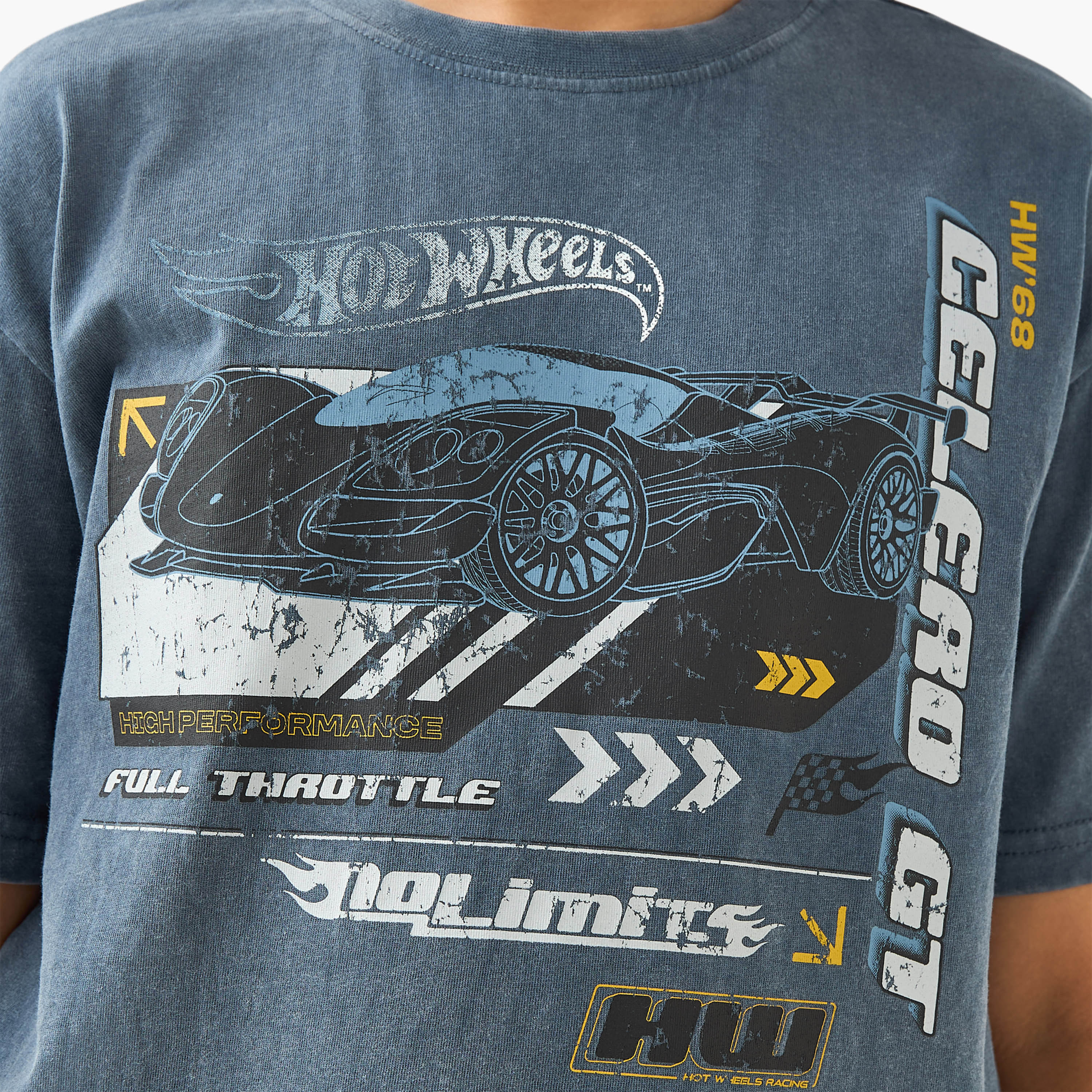 Hot Wheels Print T-Shirt with Short Sleeves-boys-clothing-tshirtsandpolos-image-5