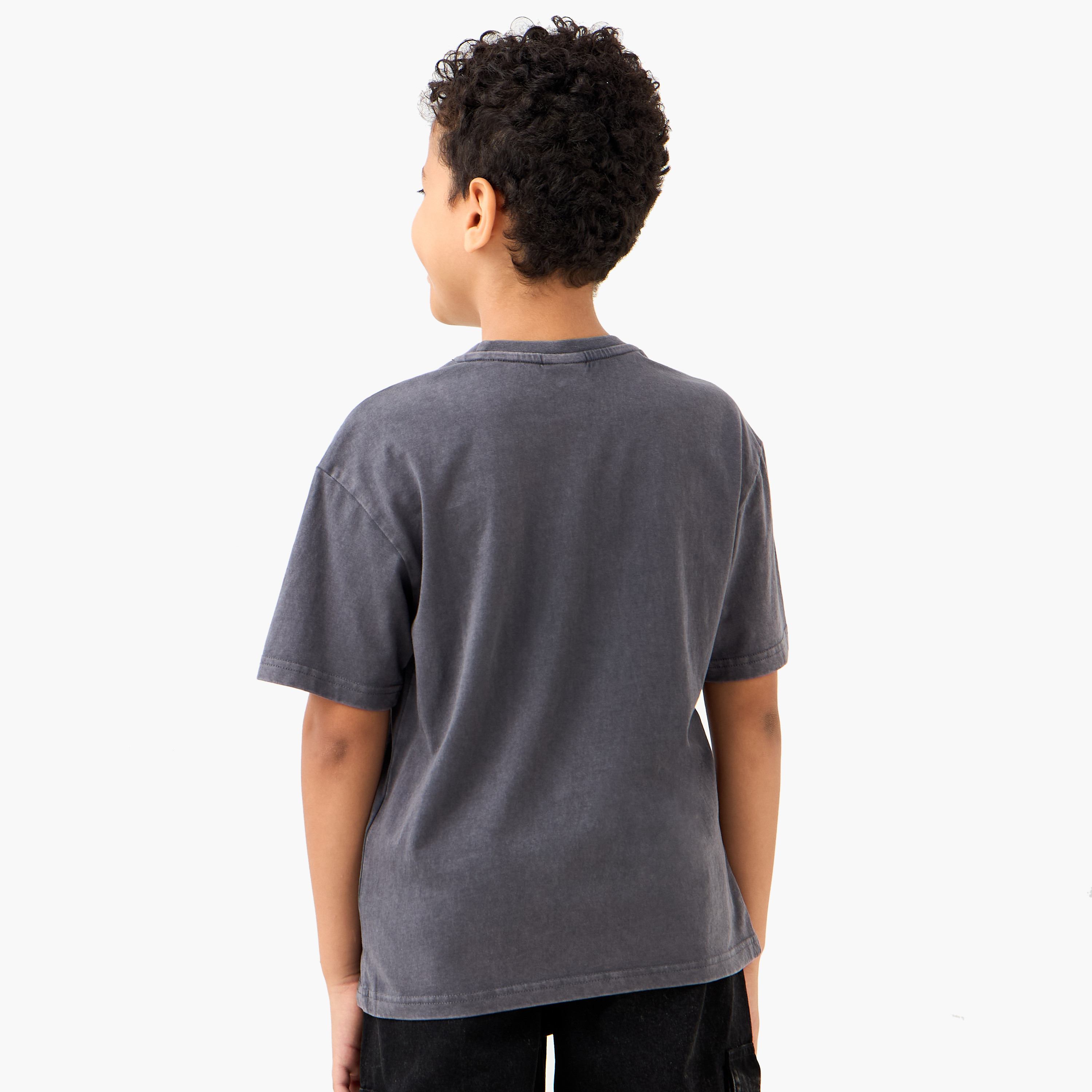 Hot Wheels Printed T-shirt with Crew Neck and Short Sleeves-boys-clothing-tshirtsandpolos-image-3