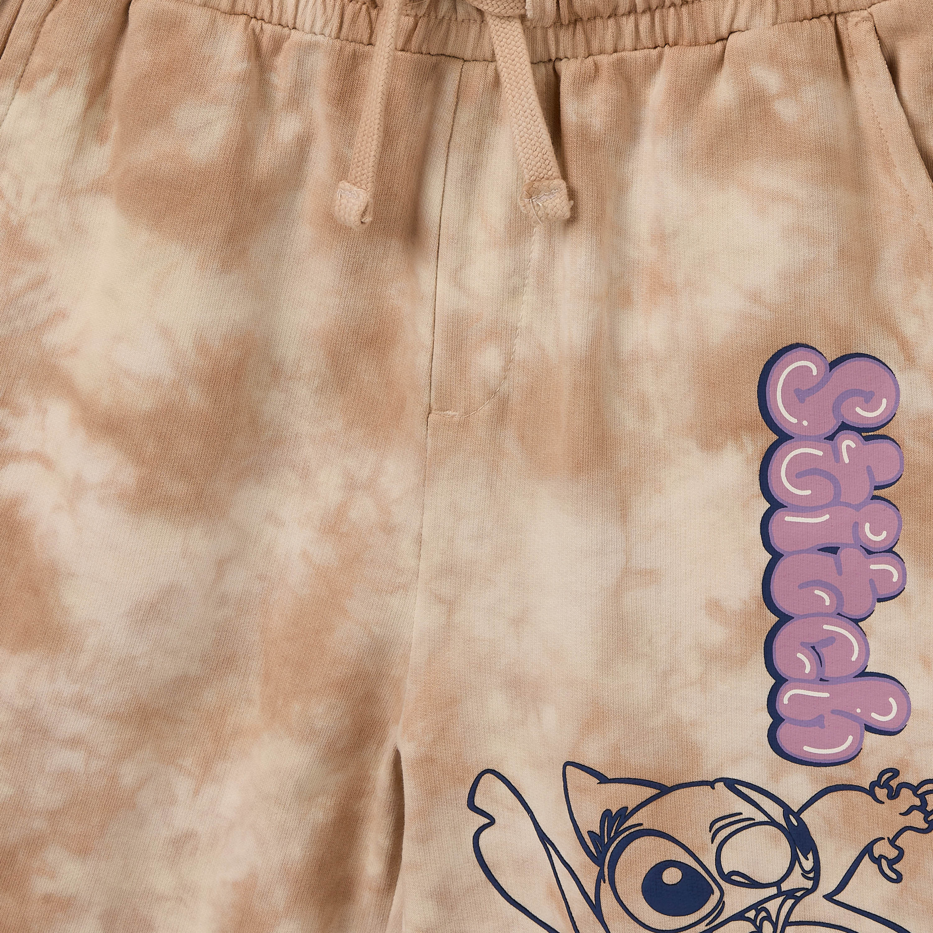 Disney Crew Neck Short Sleeves T-shirt and Shorts Set with Stitch Print-boys-clothing-setsandcoords-image-7
