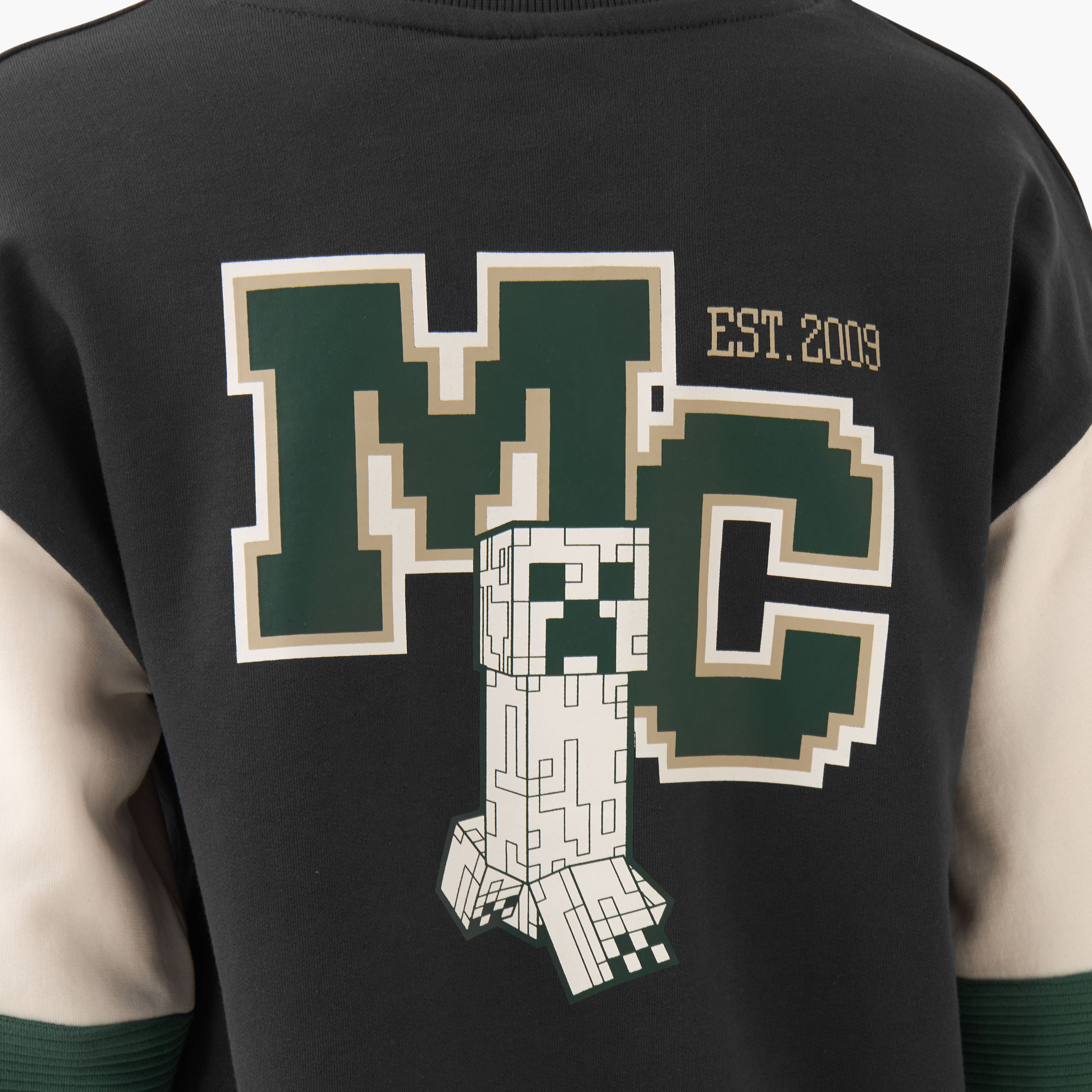 Minecraft Graphic Print Sweatshirt with Long Sleeves-boys-clothing-sweatshirts-image-5