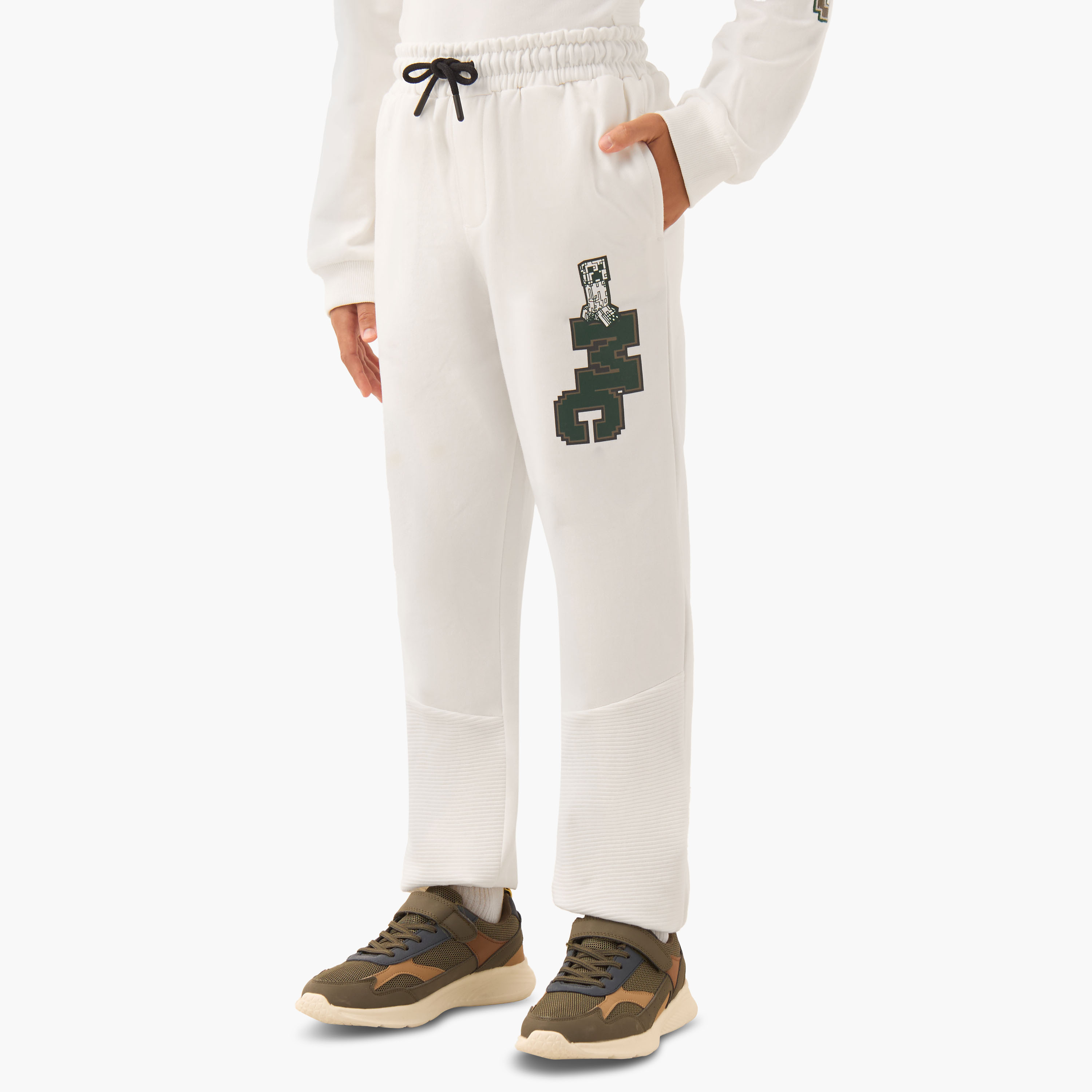 Minecraft Boys Sweatshirt and Joggers Set with Print - Cotton - Long Sleeves - Hood-boys-clothing-setsandcoords-image-3