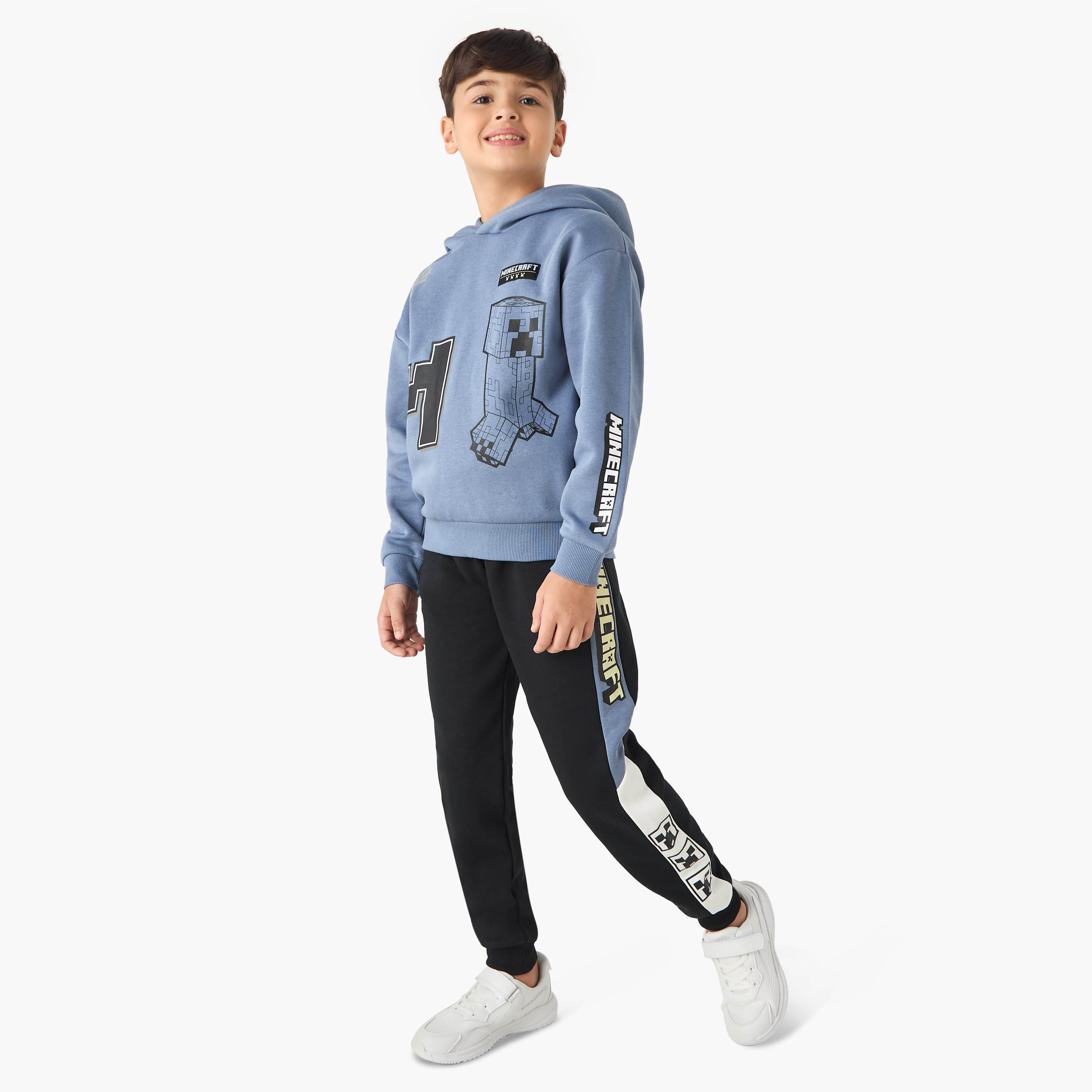 Minecraft Panelled Joggers with Drawstring Closure and Pockets-boys-clothing-bottoms-joggersandtrackpants-image-2