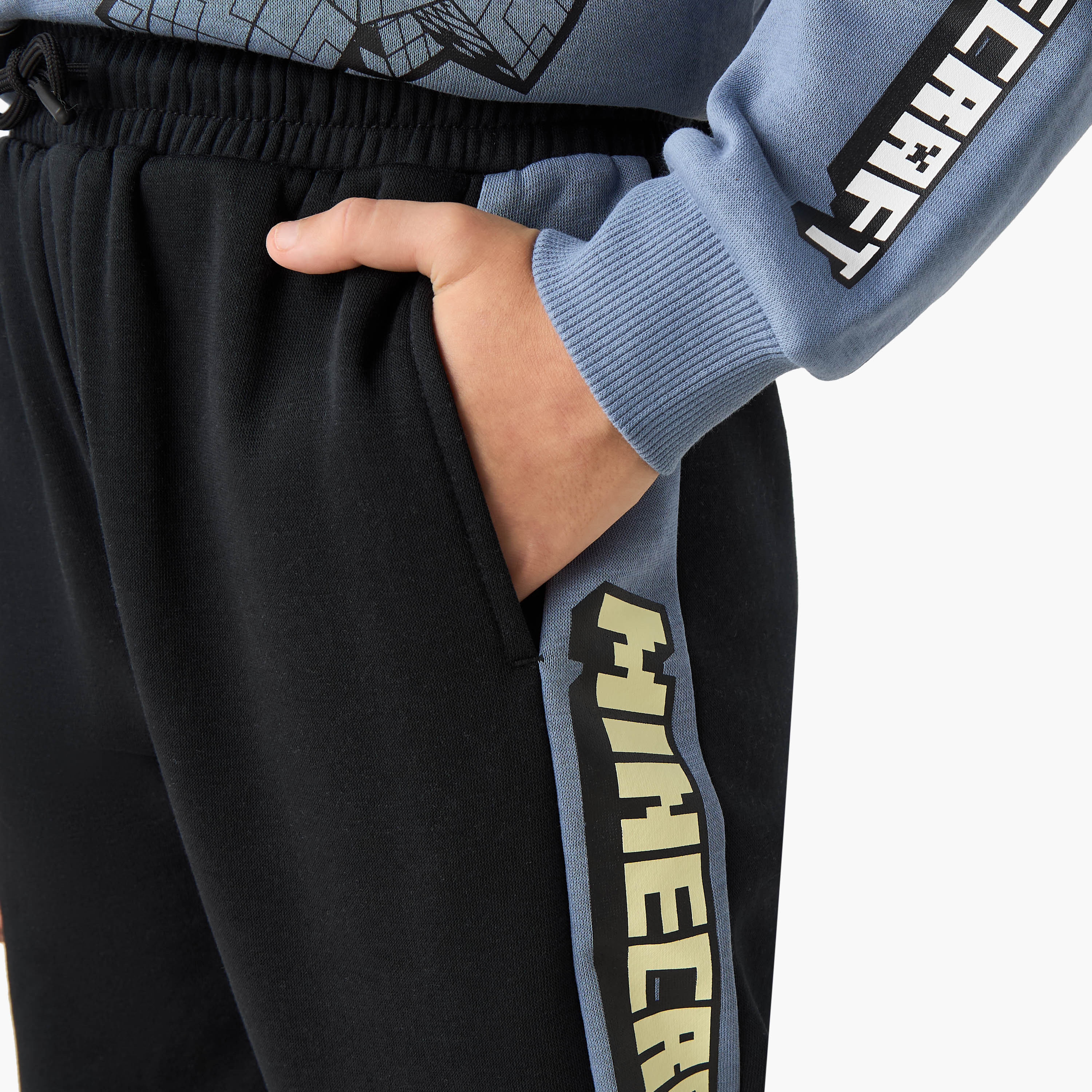 Minecraft Panelled Joggers with Drawstring Closure and Pockets-boys-clothing-bottoms-joggersandtrackpants-image-4