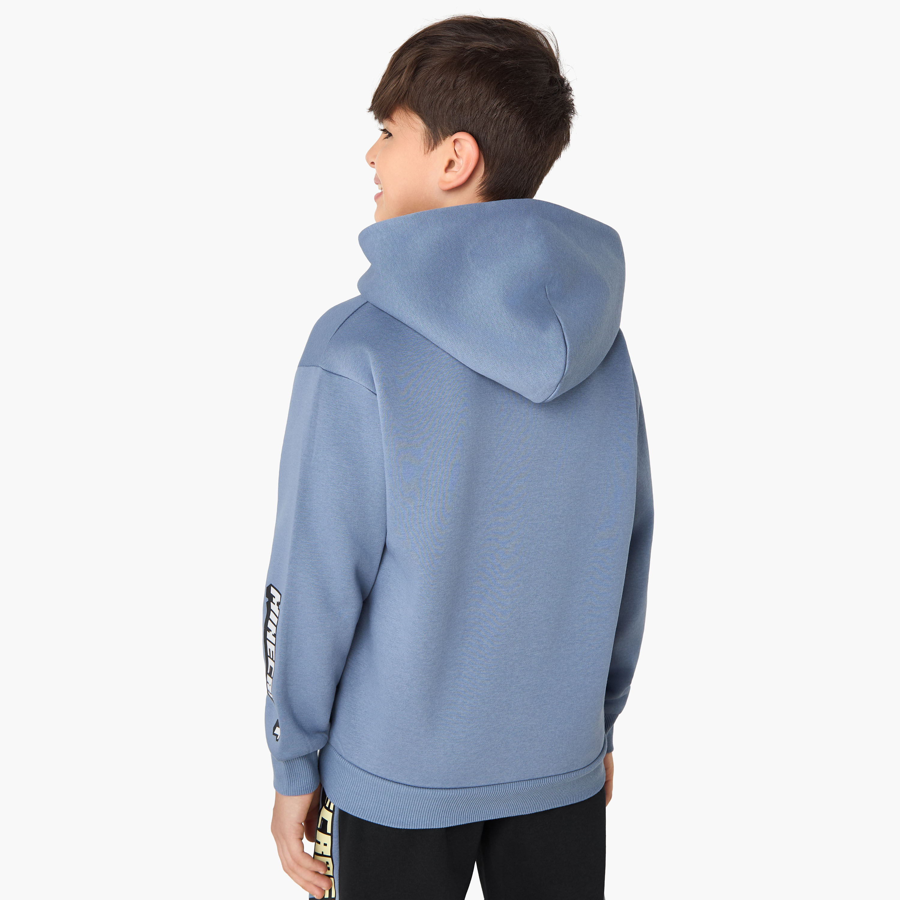 Minecraft Printed Hooded Sweatshirt with Long Sleeves-boys-clothing-sweatshirts-image-3