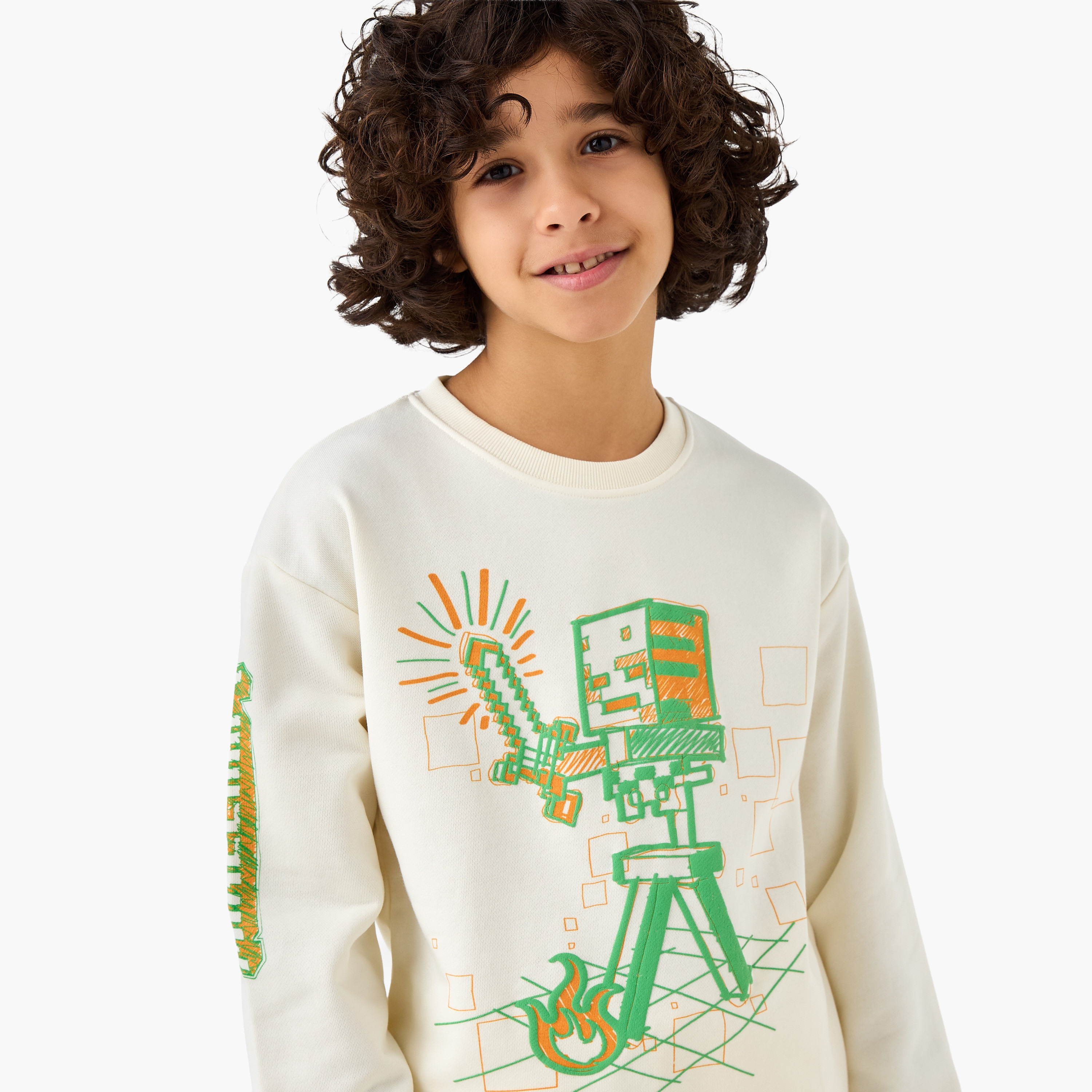 Minecraft Printed Sweatshirt and Joggers Set-boys-clothing-setsandcoords-image-5
