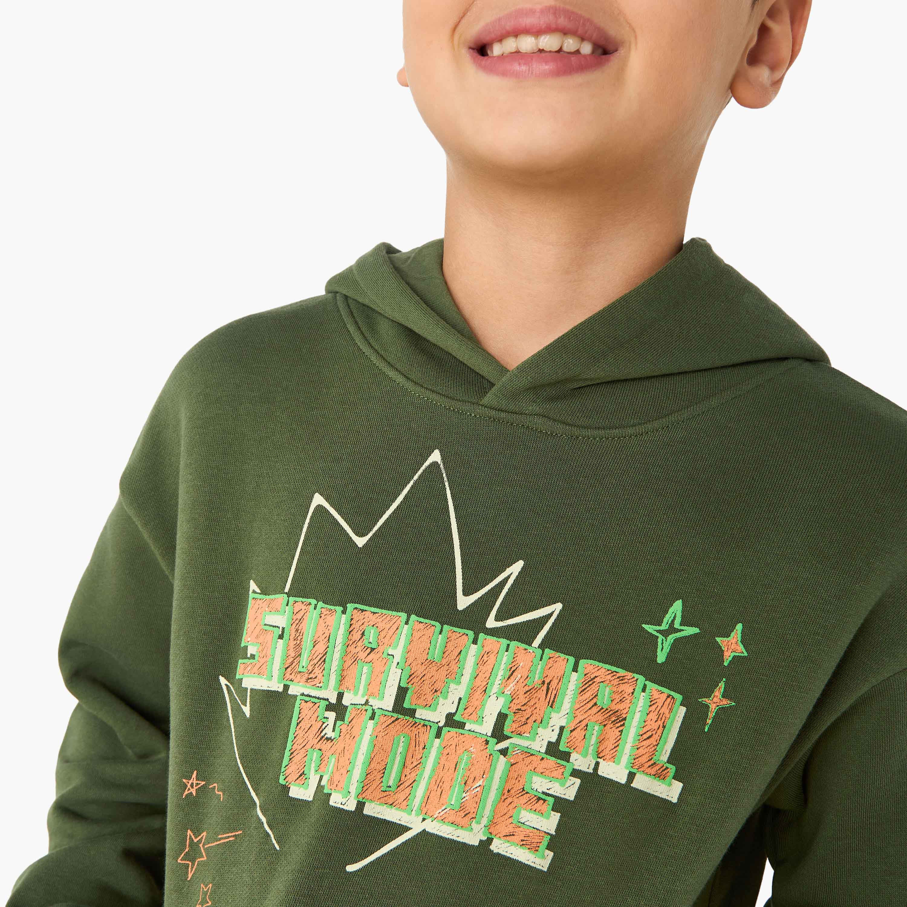 Minecraft Printed Hooded Sweatshirt and Joggers Set-boys-clothing-setsandcoords-image-5