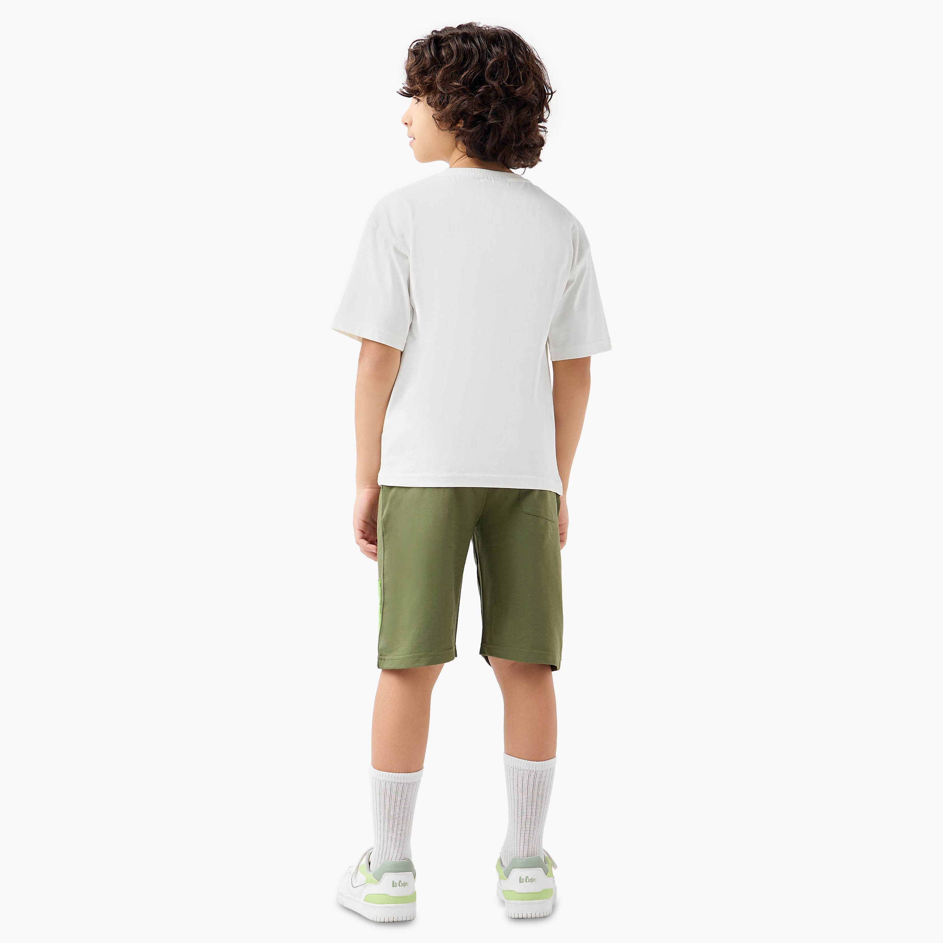 طقم شورت وتيشيرت بياقة ضيقة وأكمام قصيرة وطبعات من ماينكرافت-boys-clothing-setsandcoords-image-4