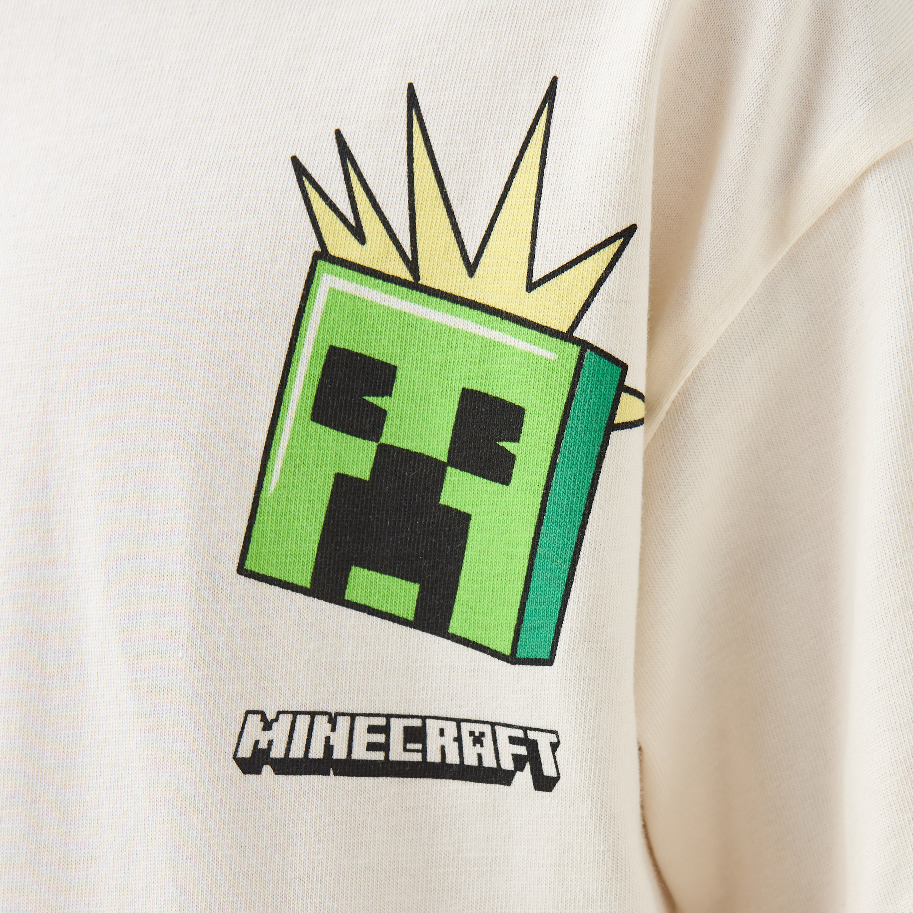 تيشيرت بطبعات جرافيك وياقة ضيقة وأكمام قصيرة من ماينكرافت-boys-clothing-tshirtsandpolos-image-5