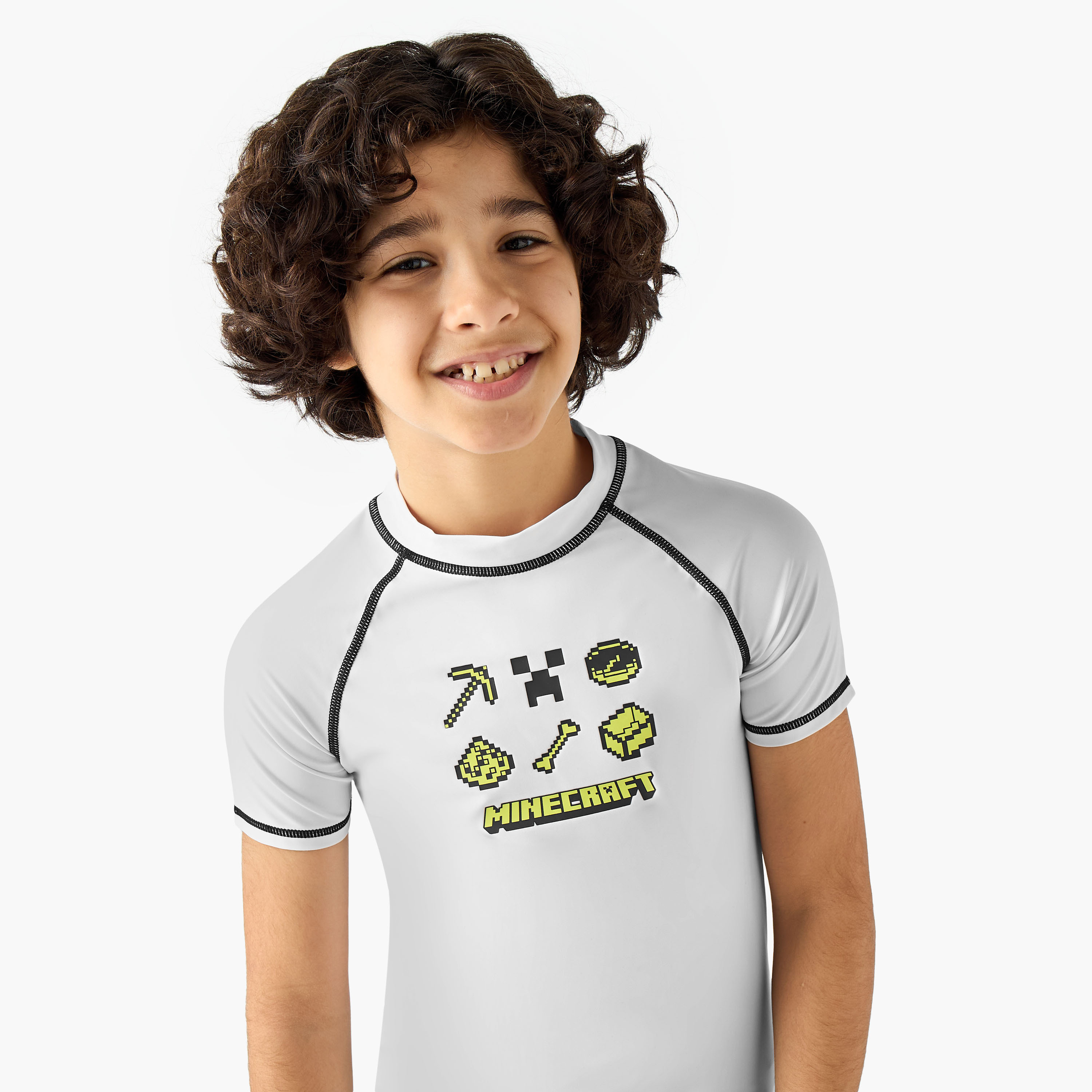 Minecraft Boys Logo Print Rashguard Set-boys-clothing-swimwear-image-5