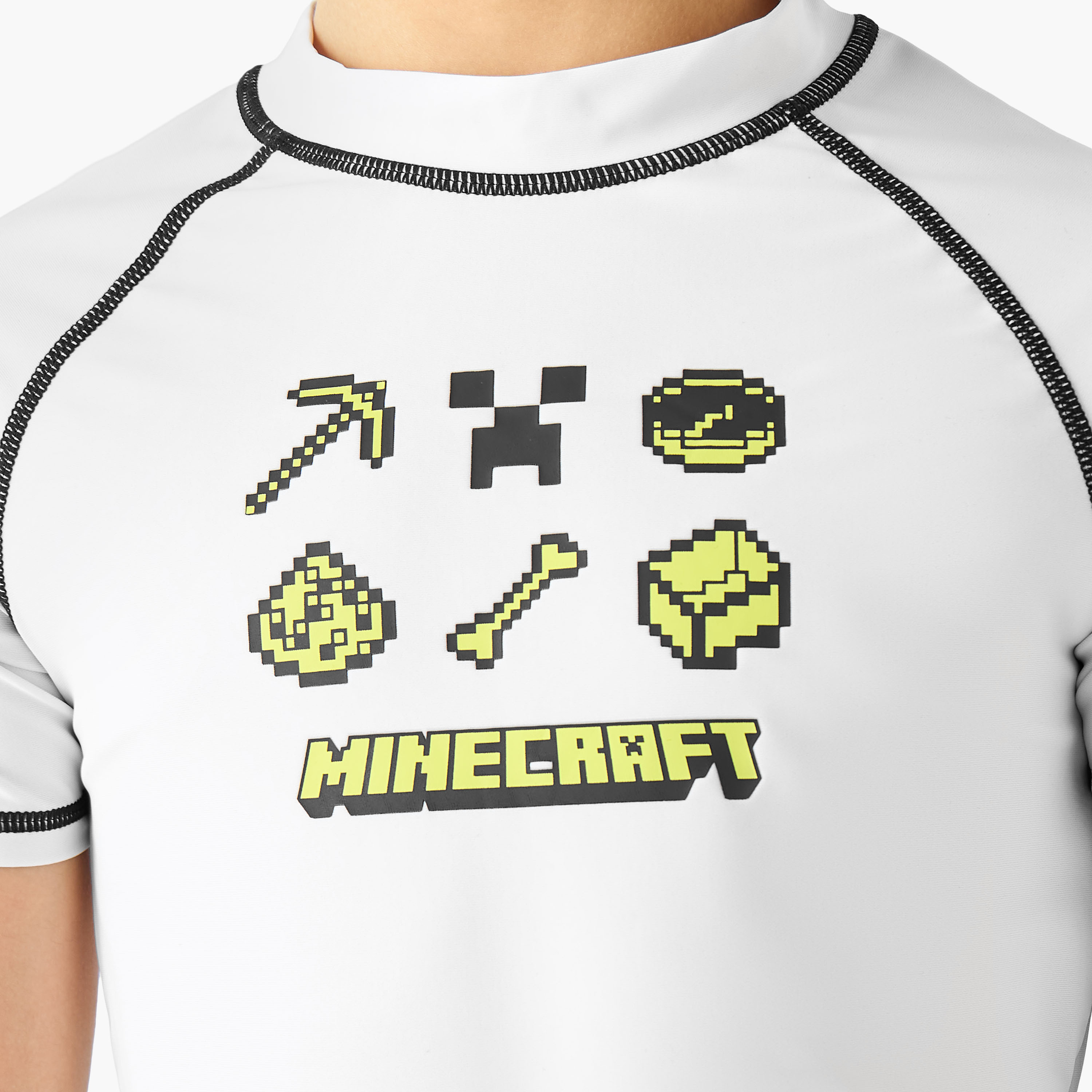 Minecraft Boys Logo Print Rashguard Set-boys-clothing-swimwear-image-7