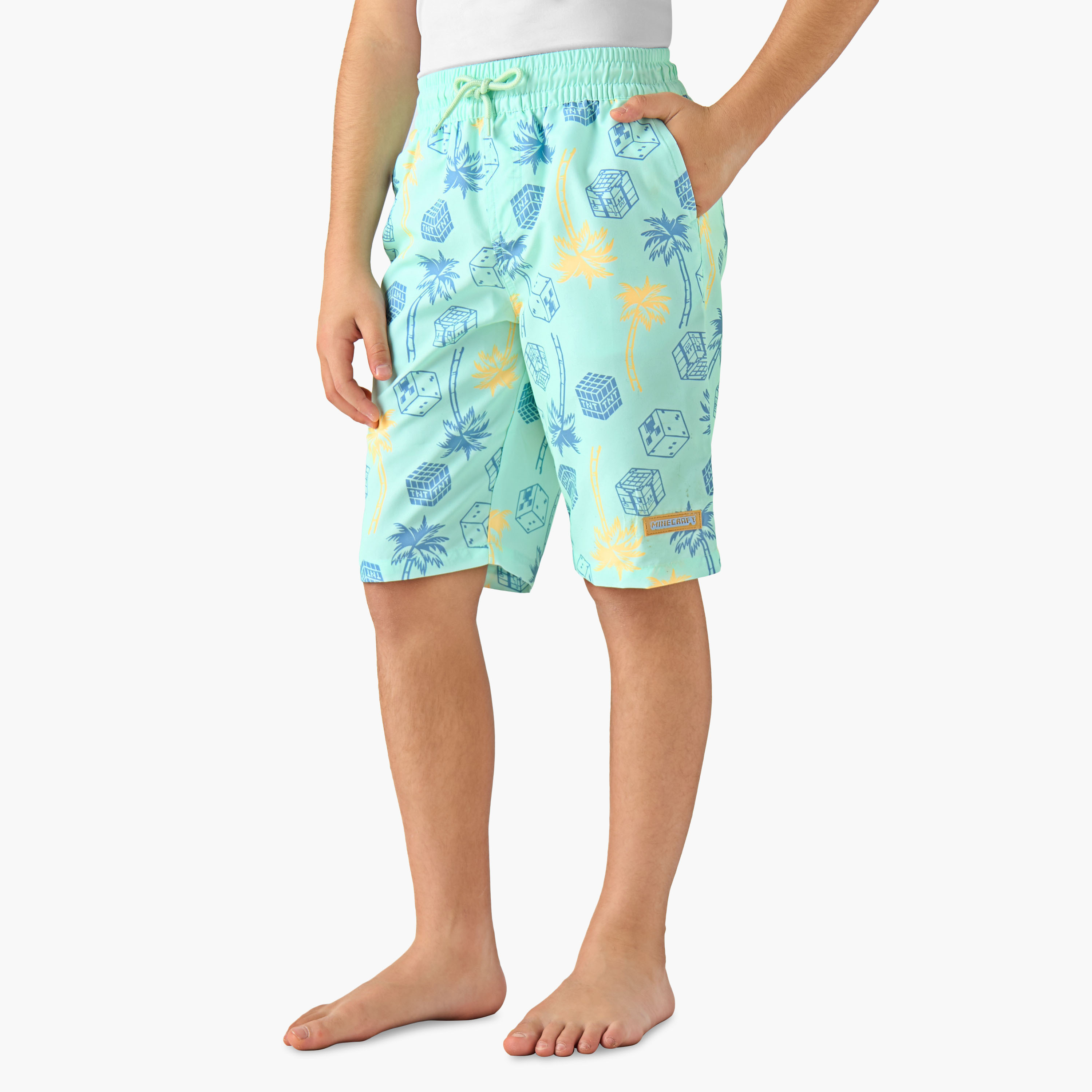 Minecraft Boys Logo Print Rashguard Set-boys-clothing-swimwear-image-3