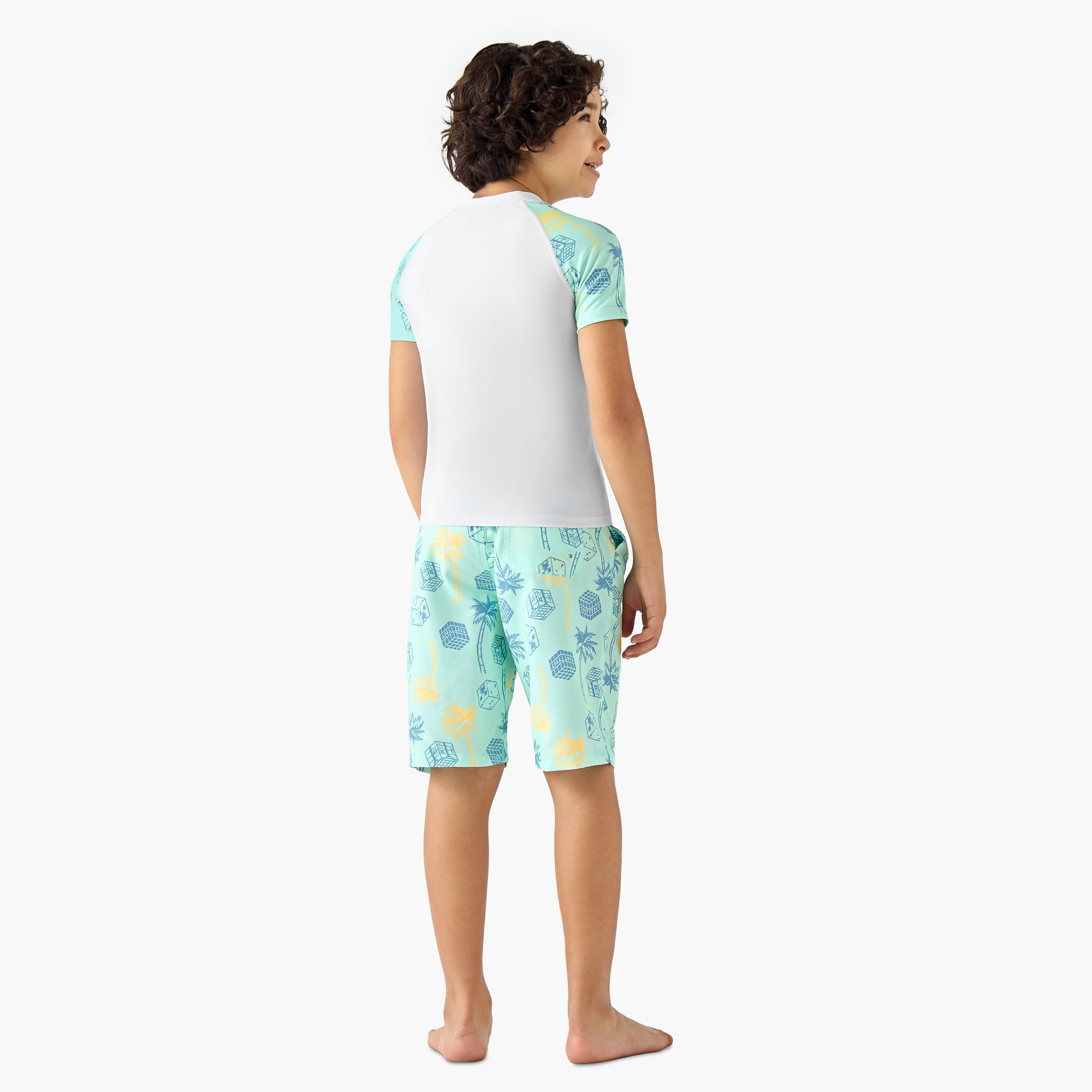 Minecraft Boys Logo Print Rashguard Set-boys-clothing-swimwear-image-4