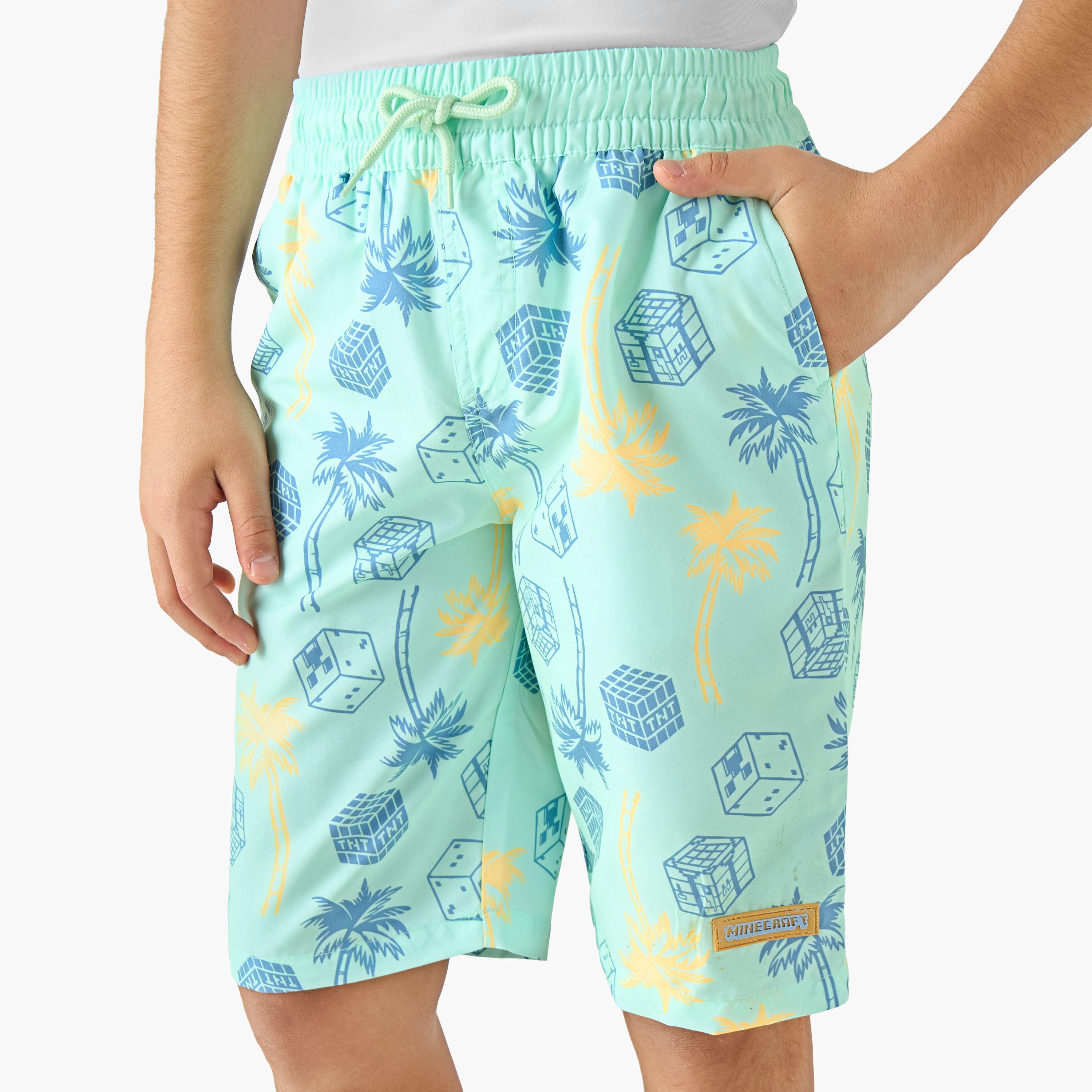 Minecraft Boys Logo Print Rashguard Set-boys-clothing-swimwear-image-6