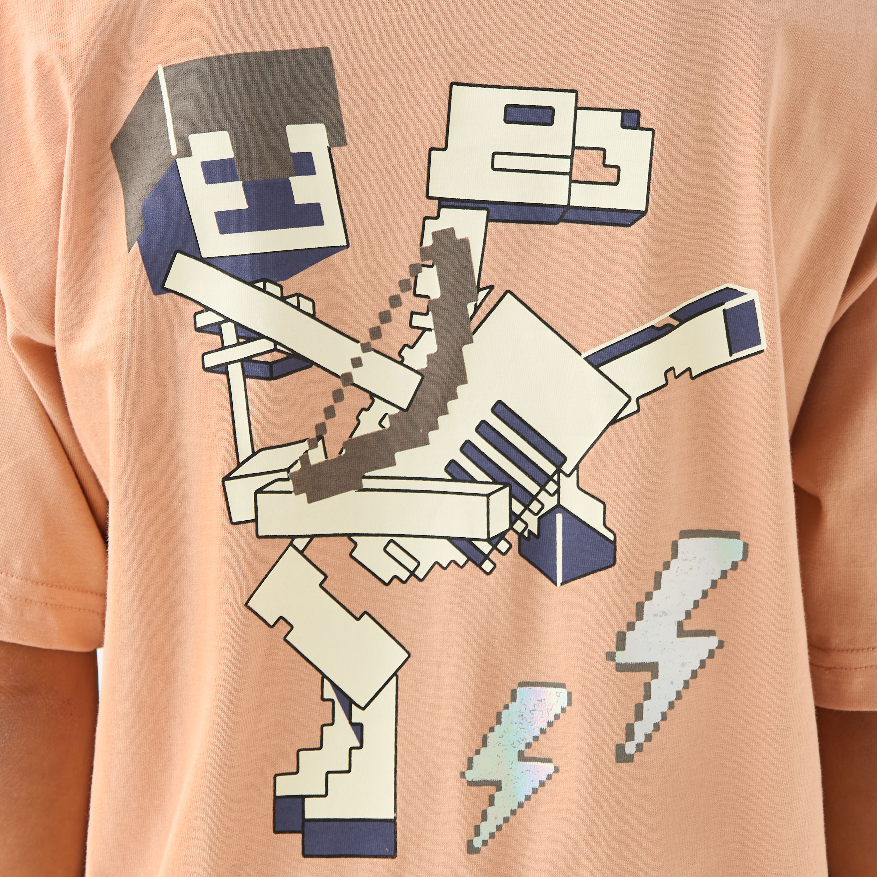 Minecraft Crew Neck Short Sleeves T-shirt with Graphic Print-boys-clothing-tshirtsandpolos-image-5