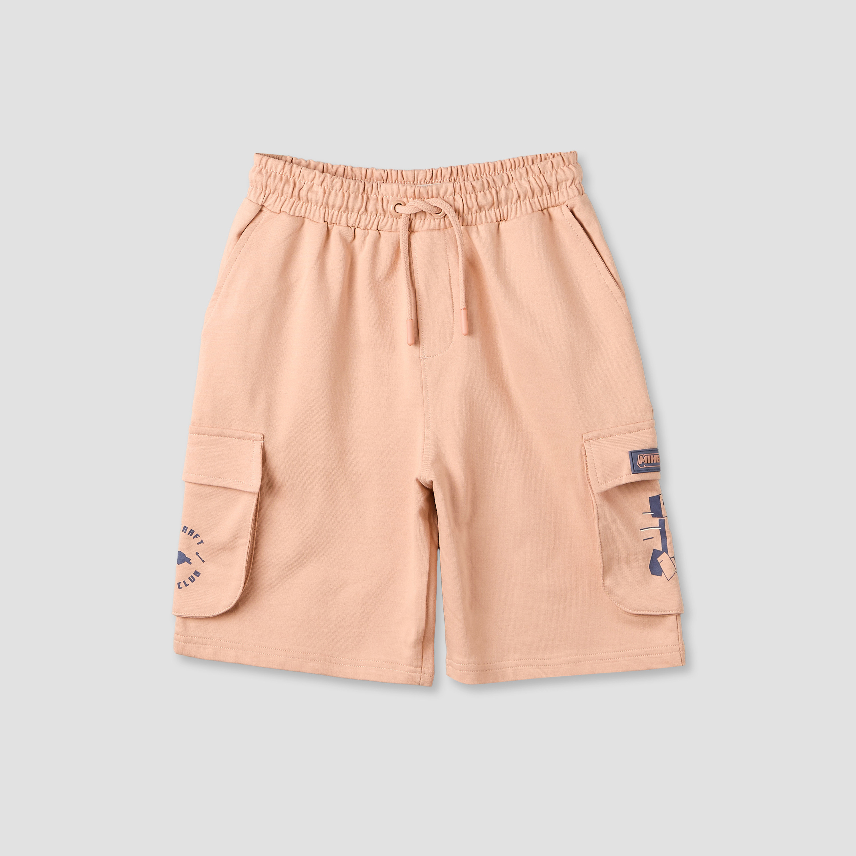 Minecraft Crew Neck Short Sleeve T-shirt and Shorts Set with Gaming Print-boys-clothing-setsandcoords-image-3
