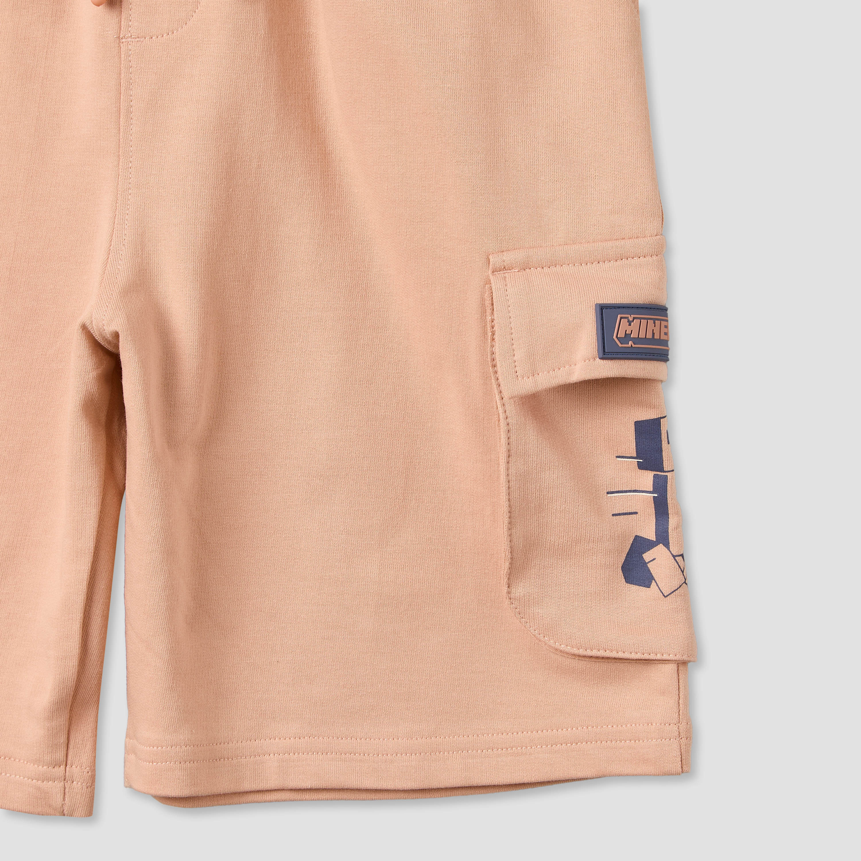 Minecraft Crew Neck Short Sleeve T-shirt and Shorts Set with Gaming Print-boys-clothing-setsandcoords-image-9