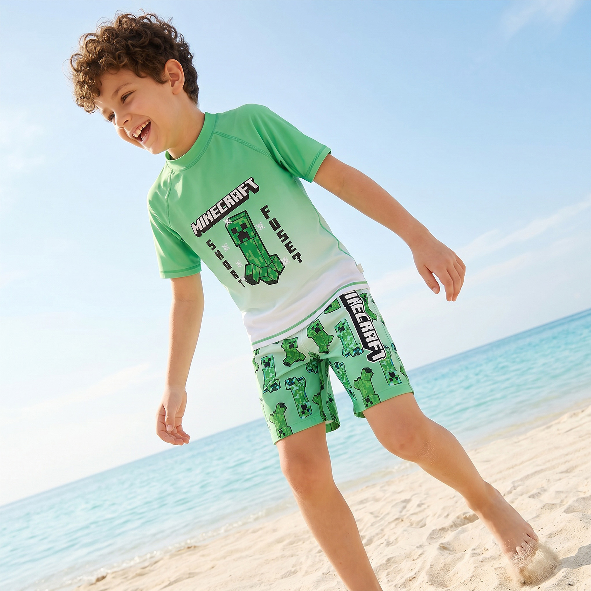 Minecraft Boys Swim T-shirt and Shorts Set-boys-clothing-swimwear-image-5