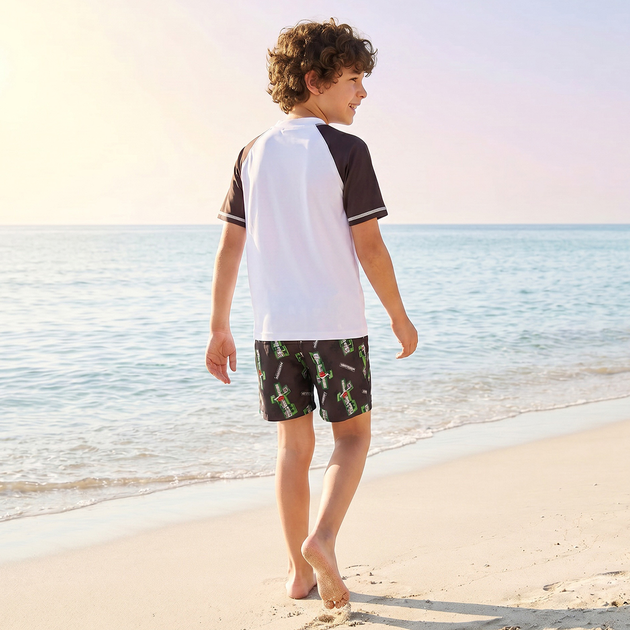 Minecraft Boys Swim T-shirt and Shorts Set-boys-clothing-swimwear-image-2