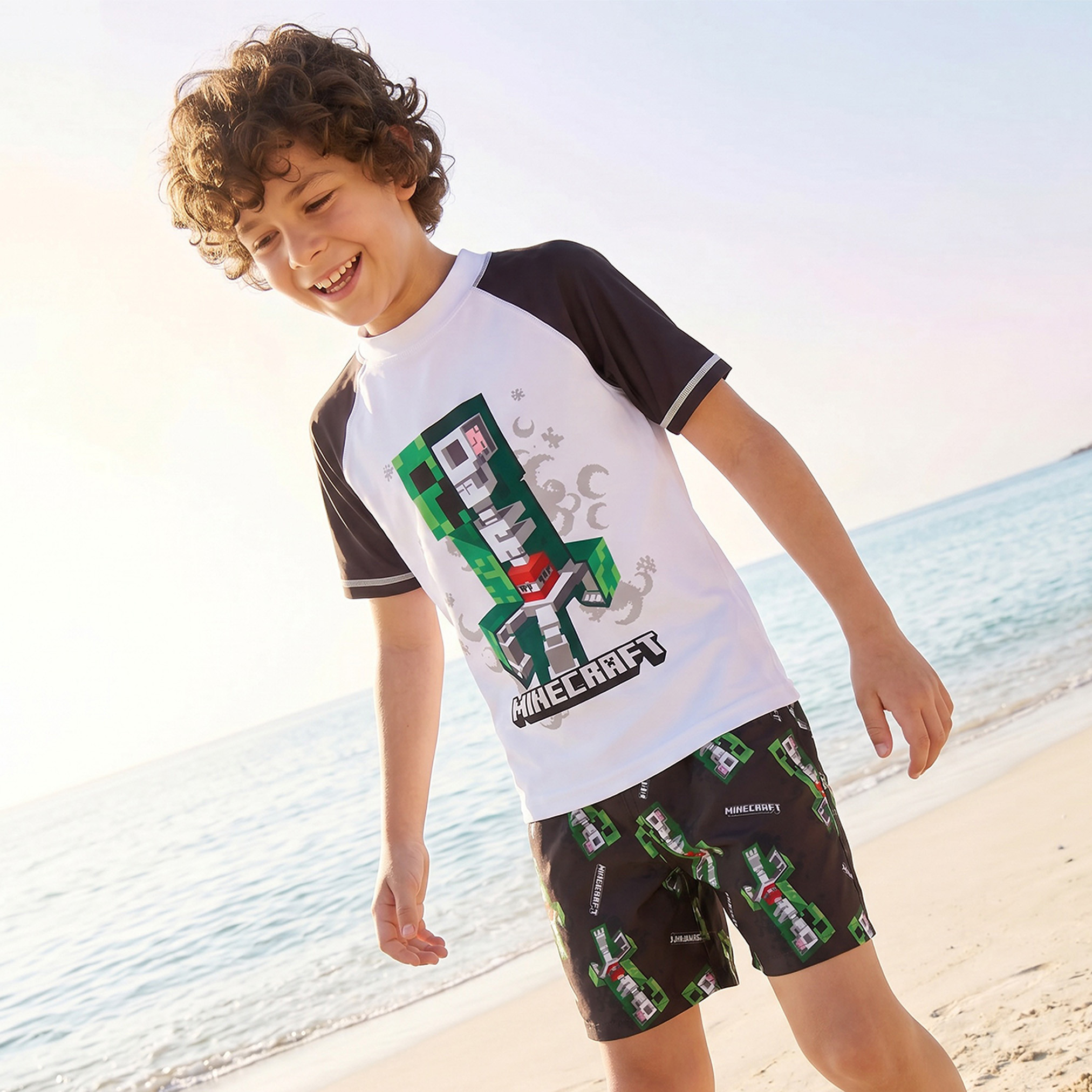 Minecraft Boys Swim T-shirt and Shorts Set-boys-clothing-swimwear-image-5